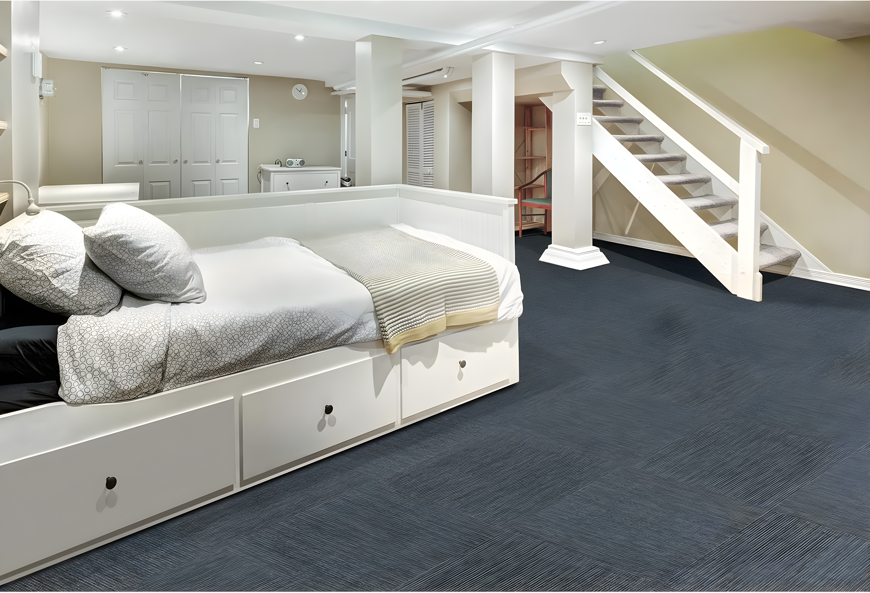 Mohawk Basics 24" x 24" PET Fiber Carpet Tiles (96 sqft per carton-24 Tiles)