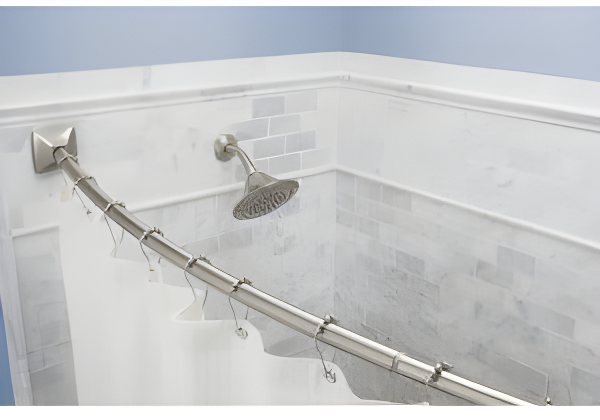Moen 60-Inch to 72-Inch Permanent Mount Adjustable Curved Shower Rod