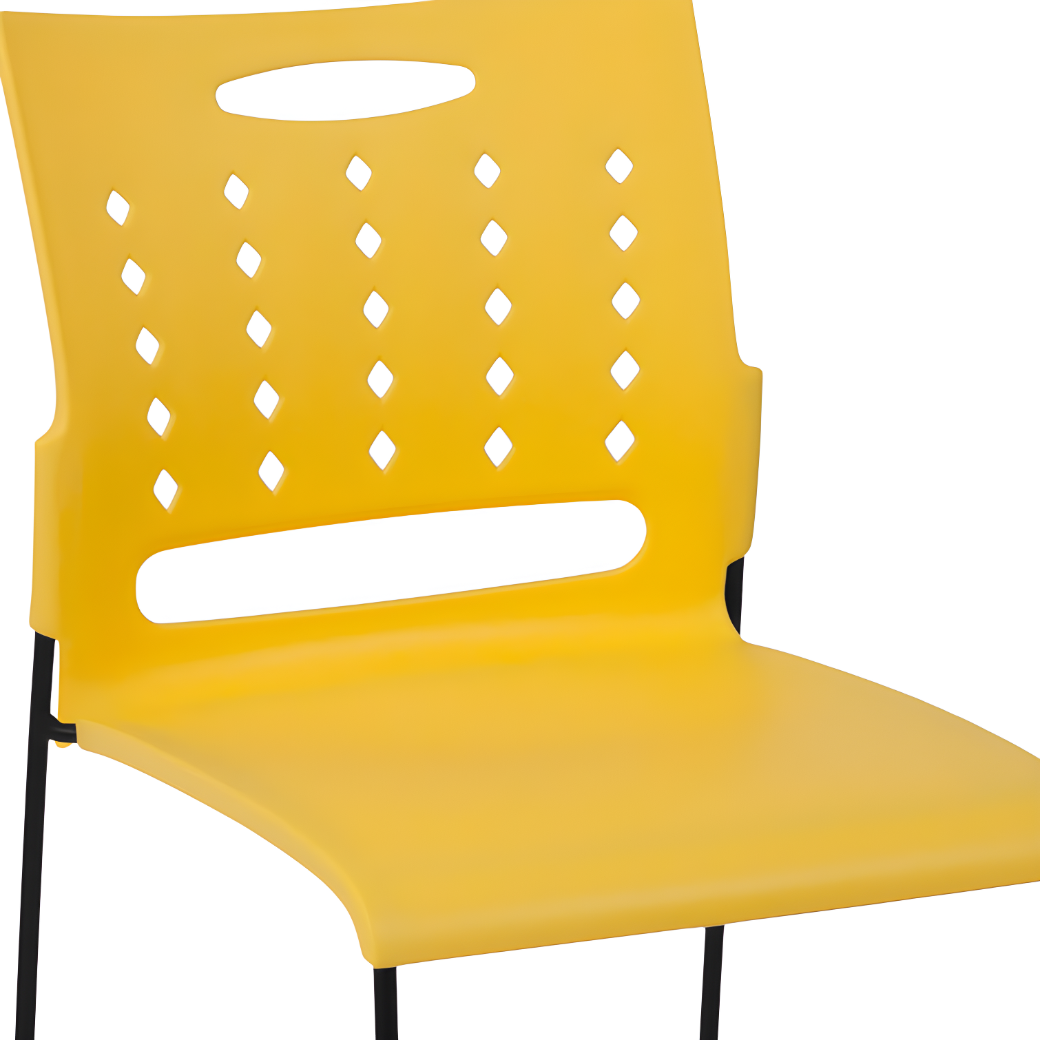 Flash Furniture 881 lb. Capacity Sled Base Stack Chair with Carry Handle and Air-Vent Back