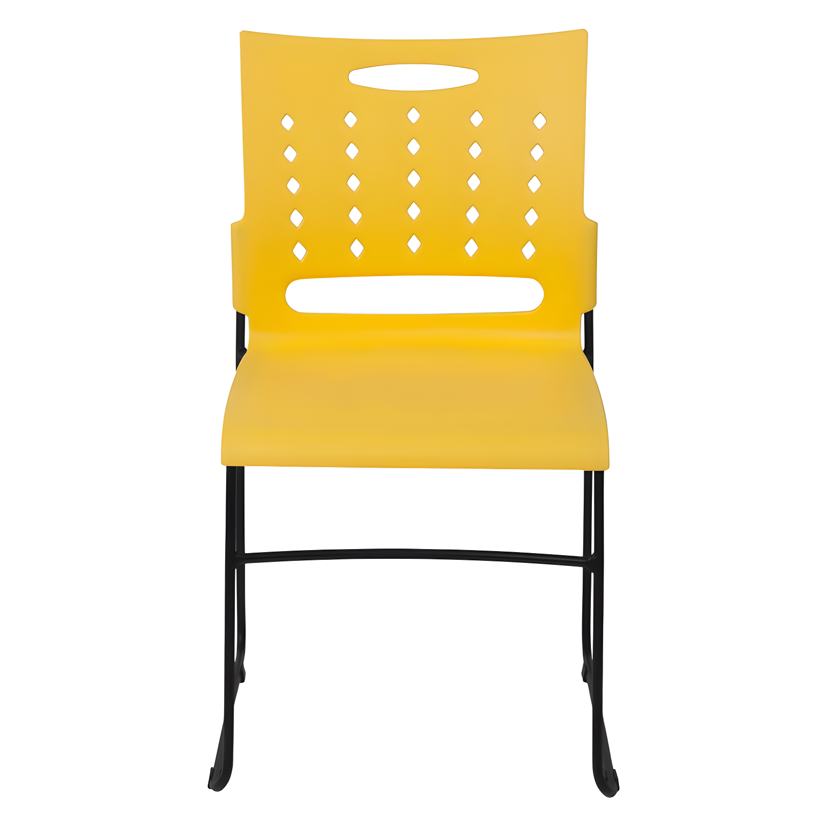 Flash Furniture 881 lb. Capacity Sled Base Stack Chair with Carry Handle and Air-Vent Back