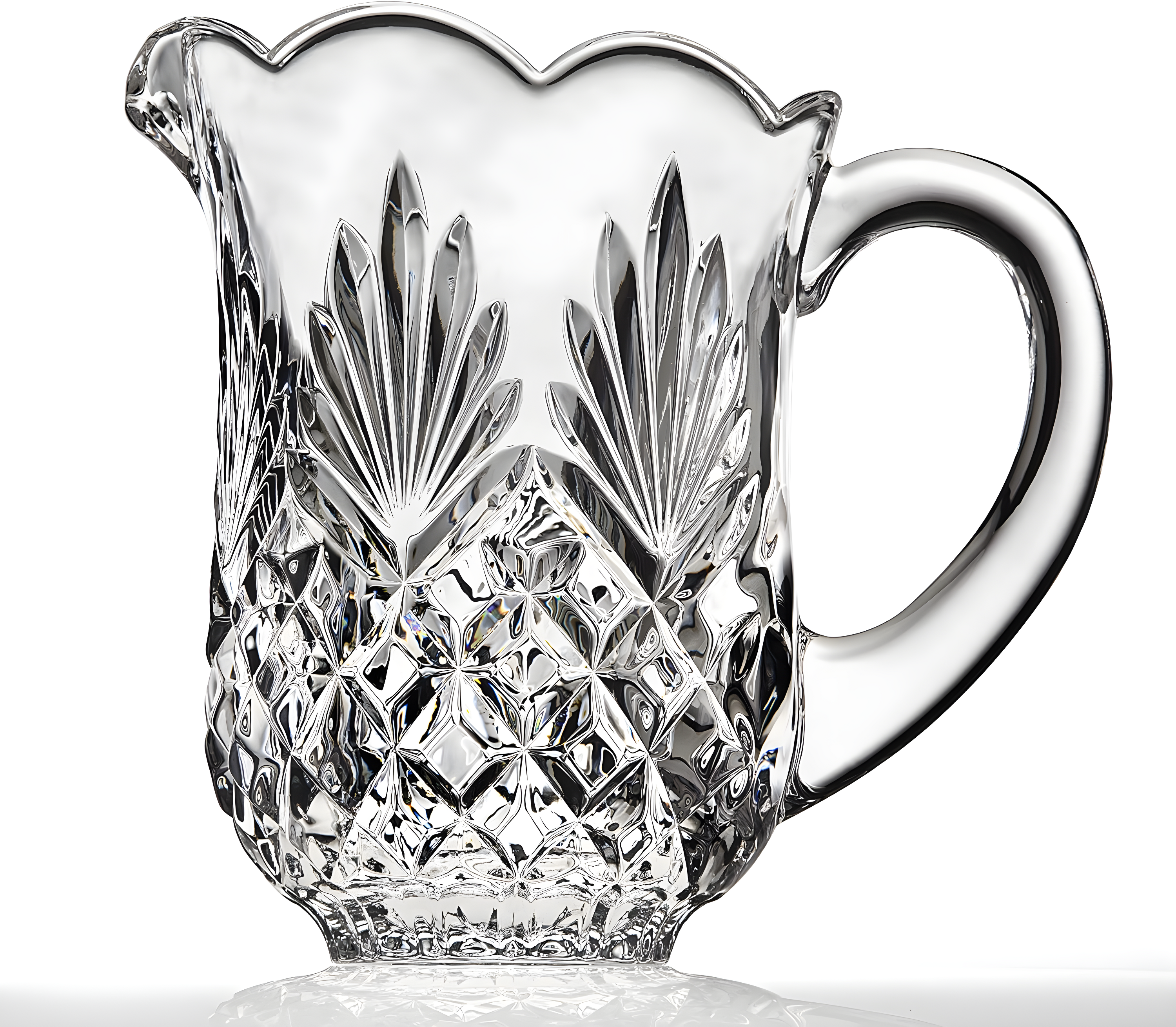 Godinger Silver 5pc Dublin Crystal Pitcher and Highball Set: Hand Wash, Clear Crystal, Service for 4, Hot/Cold Beverages