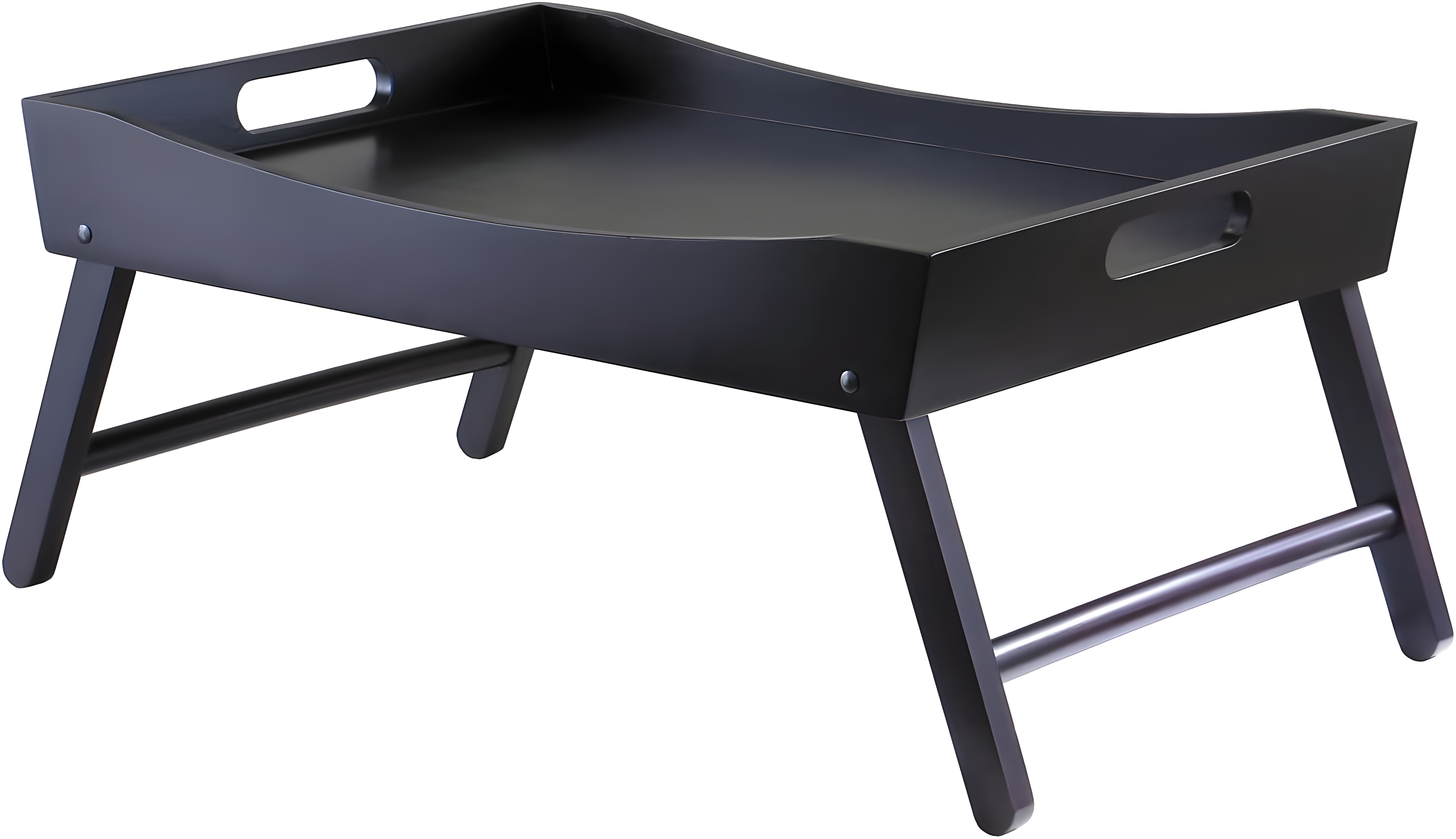 Winsome Benito Breakfast Tray in Espresso Finish: Wood Composite Bed & Serving Tray, Rectangle, 24.41" x 14.96"
