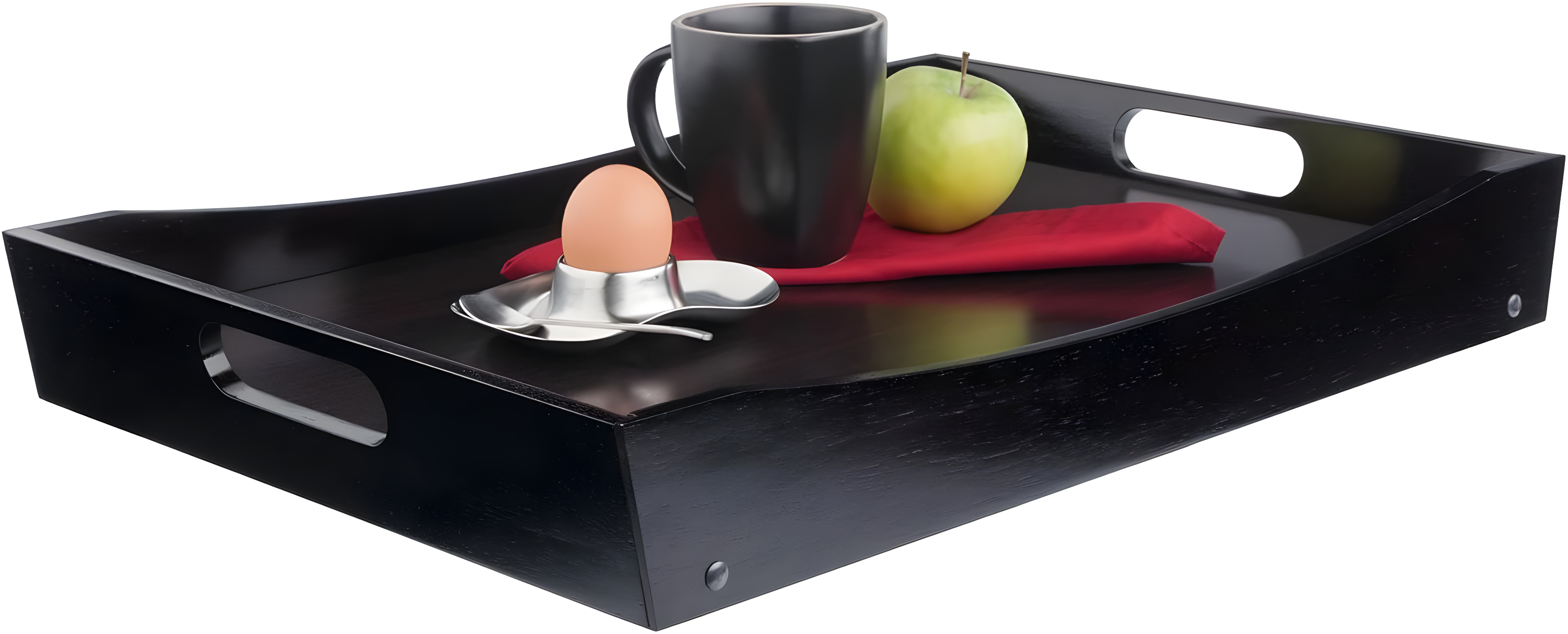 Winsome Benito Breakfast Tray in Espresso Finish: Wood Composite Bed & Serving Tray, Rectangle, 24.41" x 14.96"
