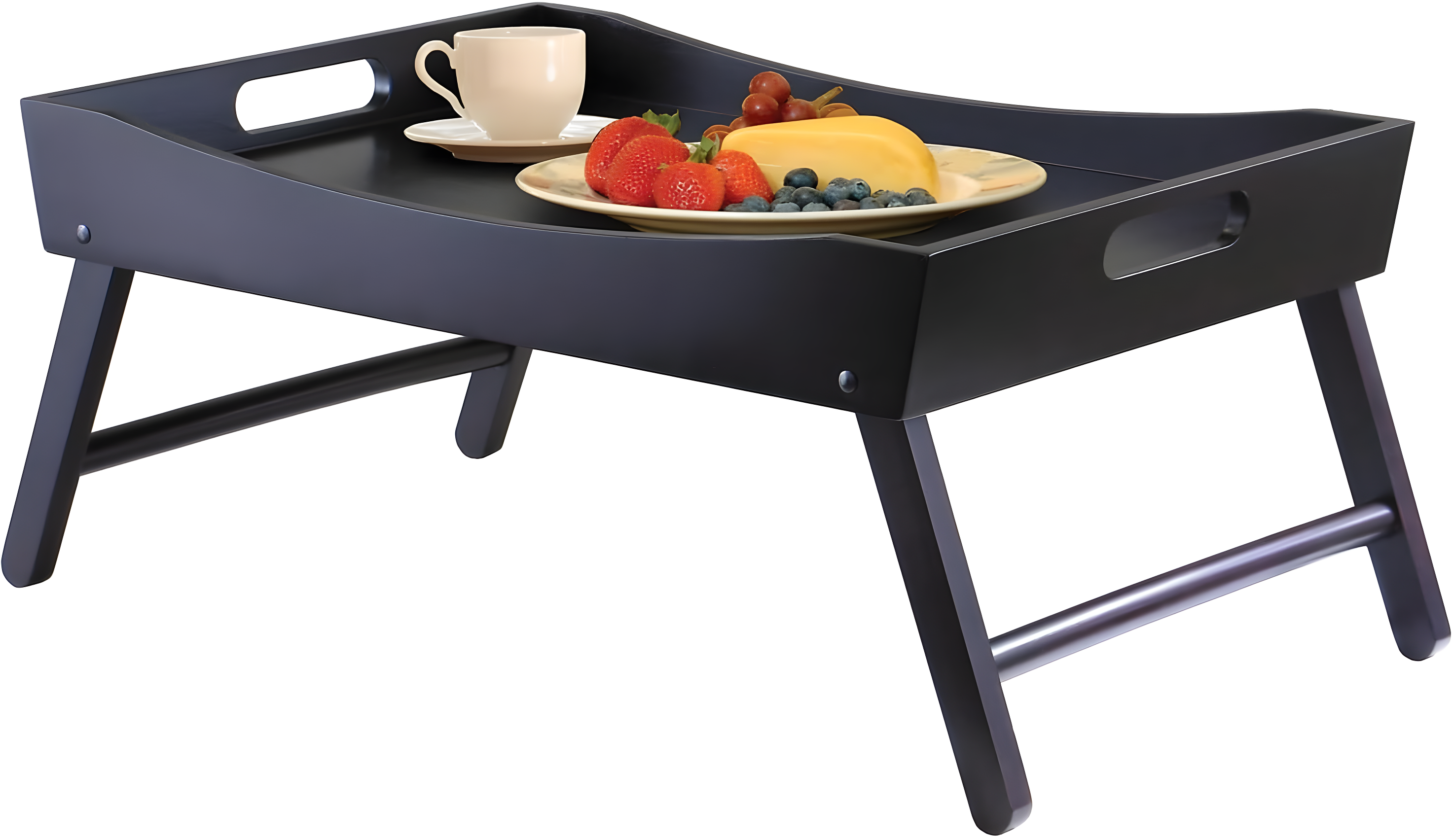 Winsome Benito Breakfast Tray in Espresso Finish: Wood Composite Bed & Serving Tray, Rectangle, 24.41" x 14.96"