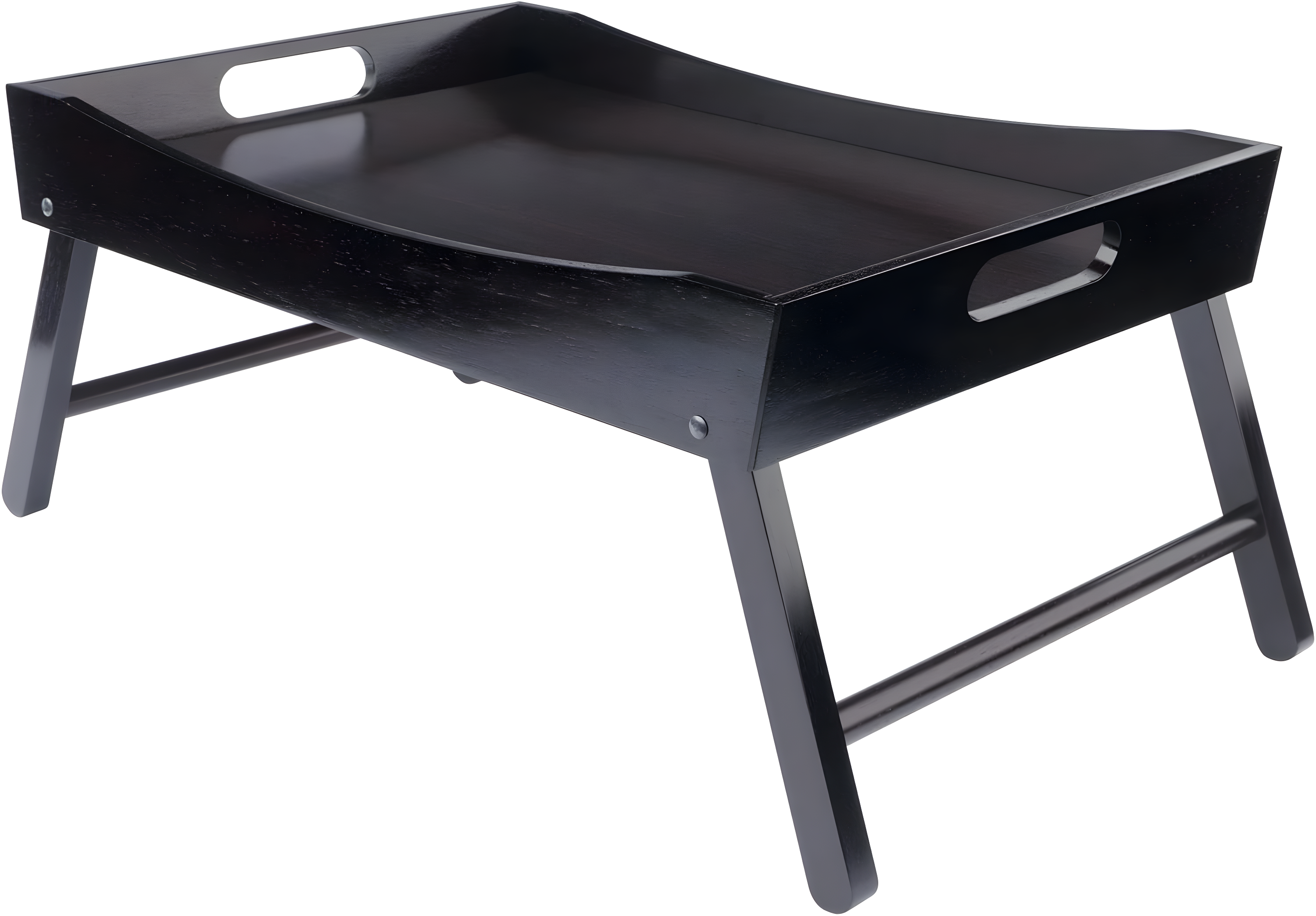 Winsome Benito Breakfast Tray in Espresso Finish: Wood Composite Bed & Serving Tray, Rectangle, 24.41" x 14.96"