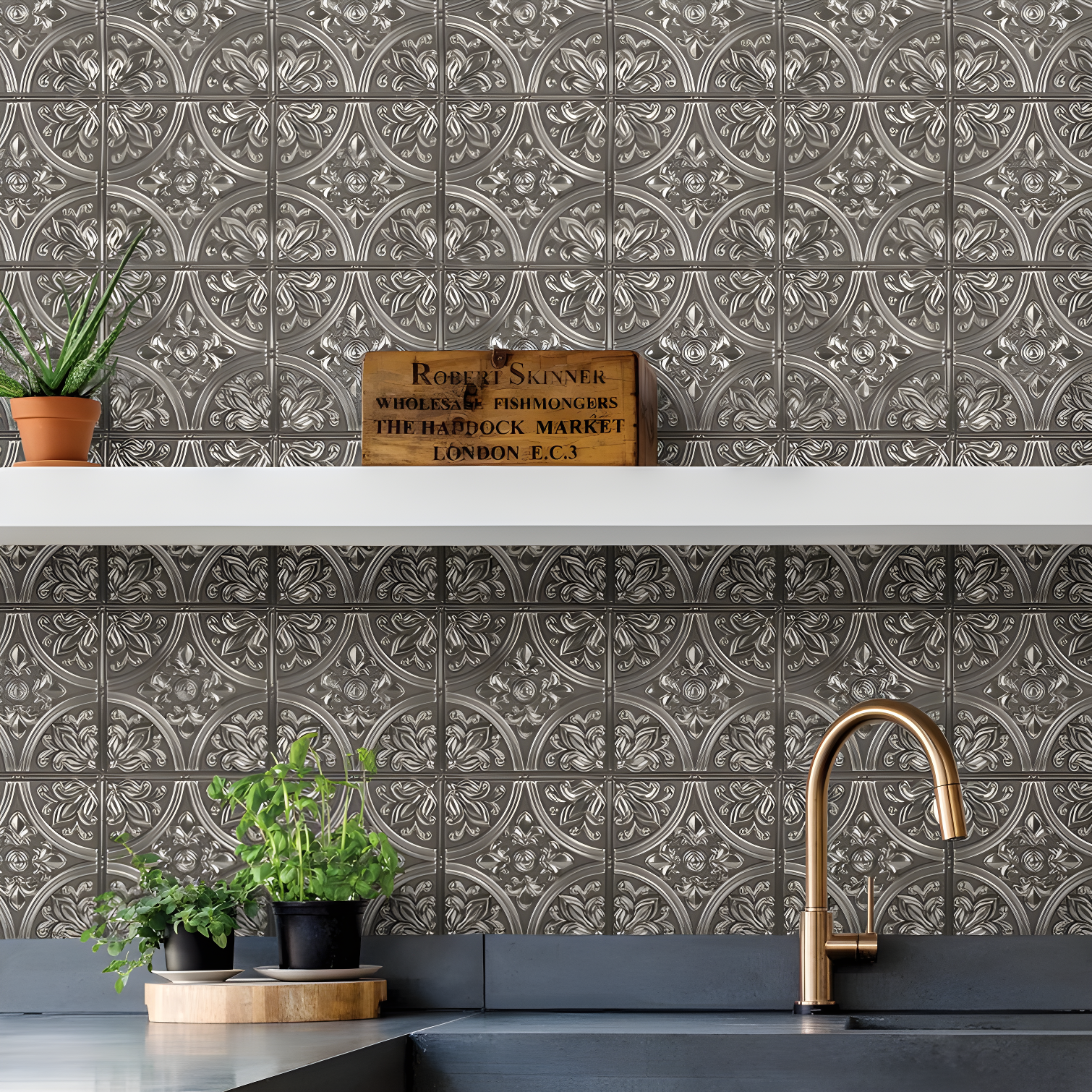 Chelsea 10" x 10" Peel and Stick Wall Paneling