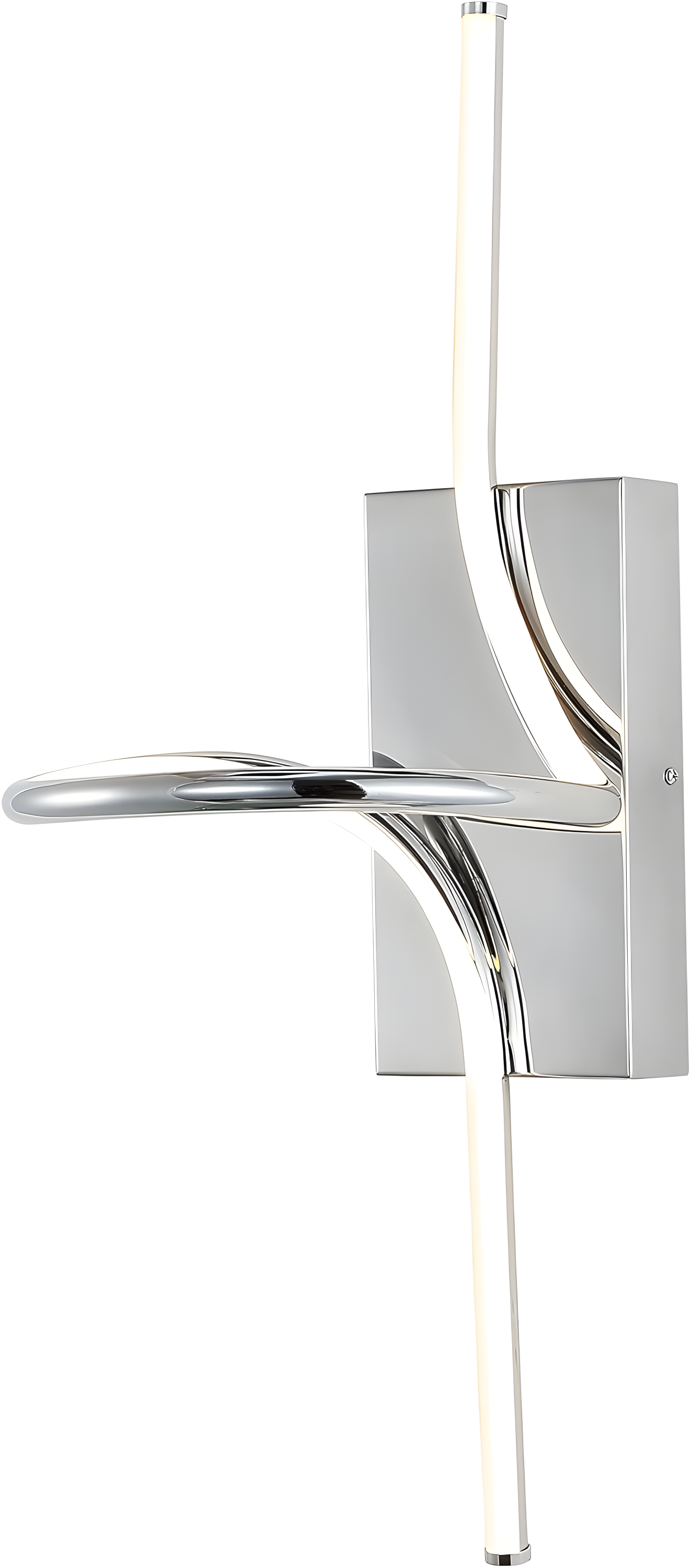 Sketch 9 in. Chrome Minimalist Metal Integrated LED Vanity Light Sconce