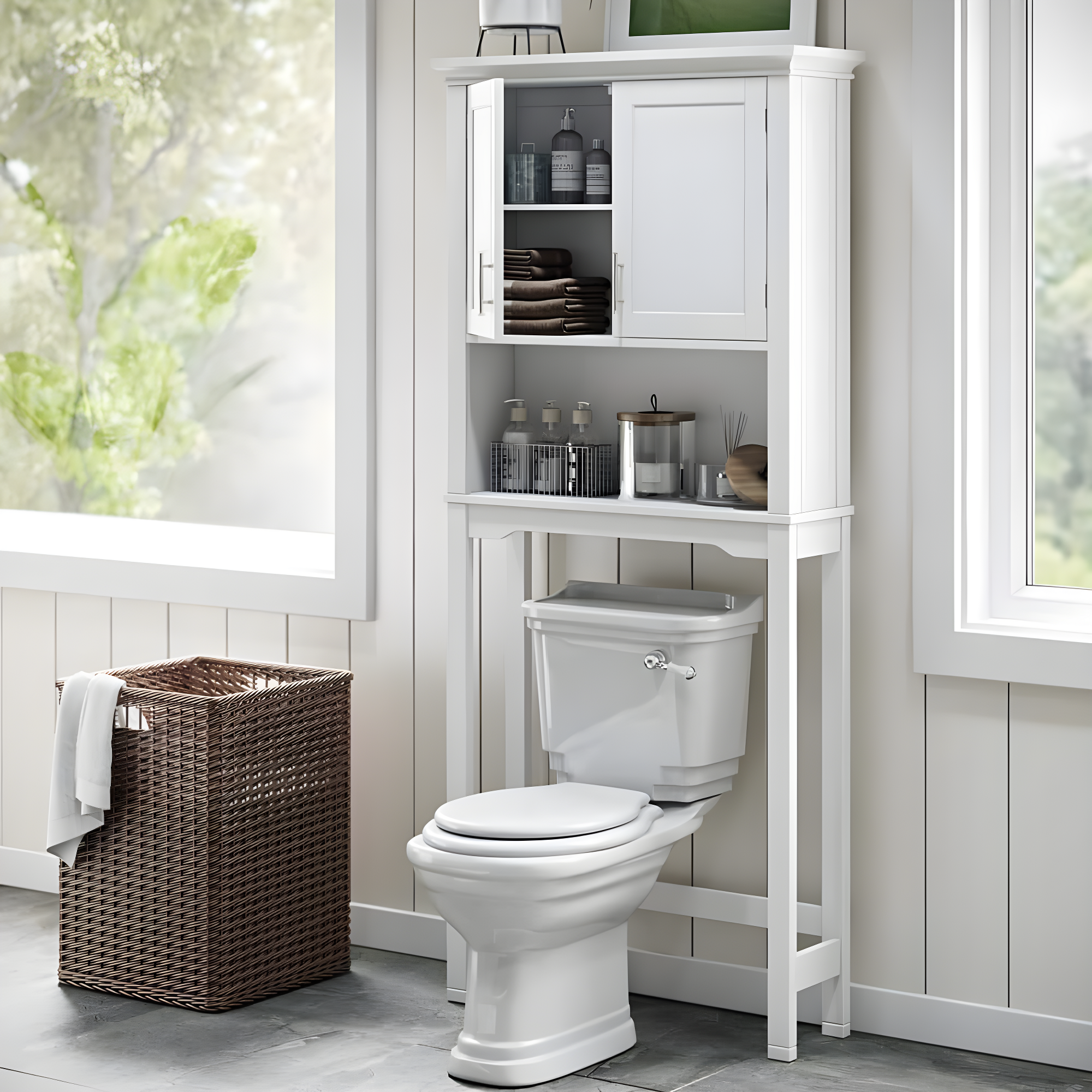 RiverRidge Home RiverRidge Somerset Over the Toilet Bathroom Spacesaver Wall Medicine Storage Cabinet with Adjustable Shelf