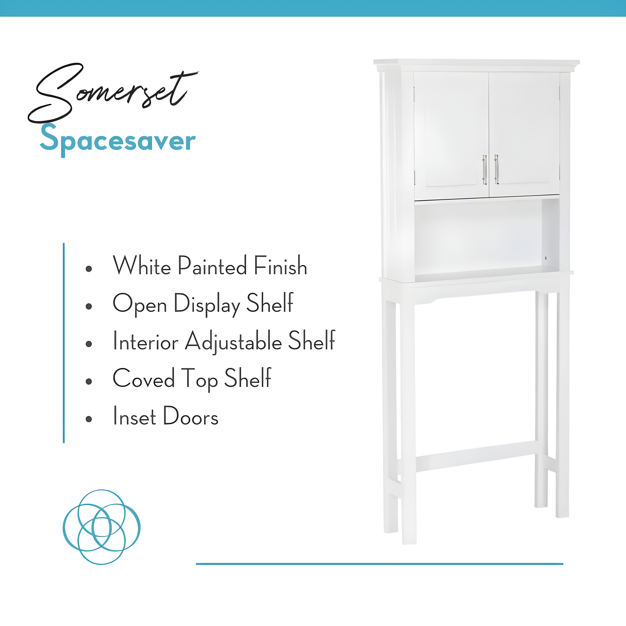 RiverRidge Home RiverRidge Somerset Over the Toilet Bathroom Spacesaver Wall Medicine Storage Cabinet with Adjustable Shelf