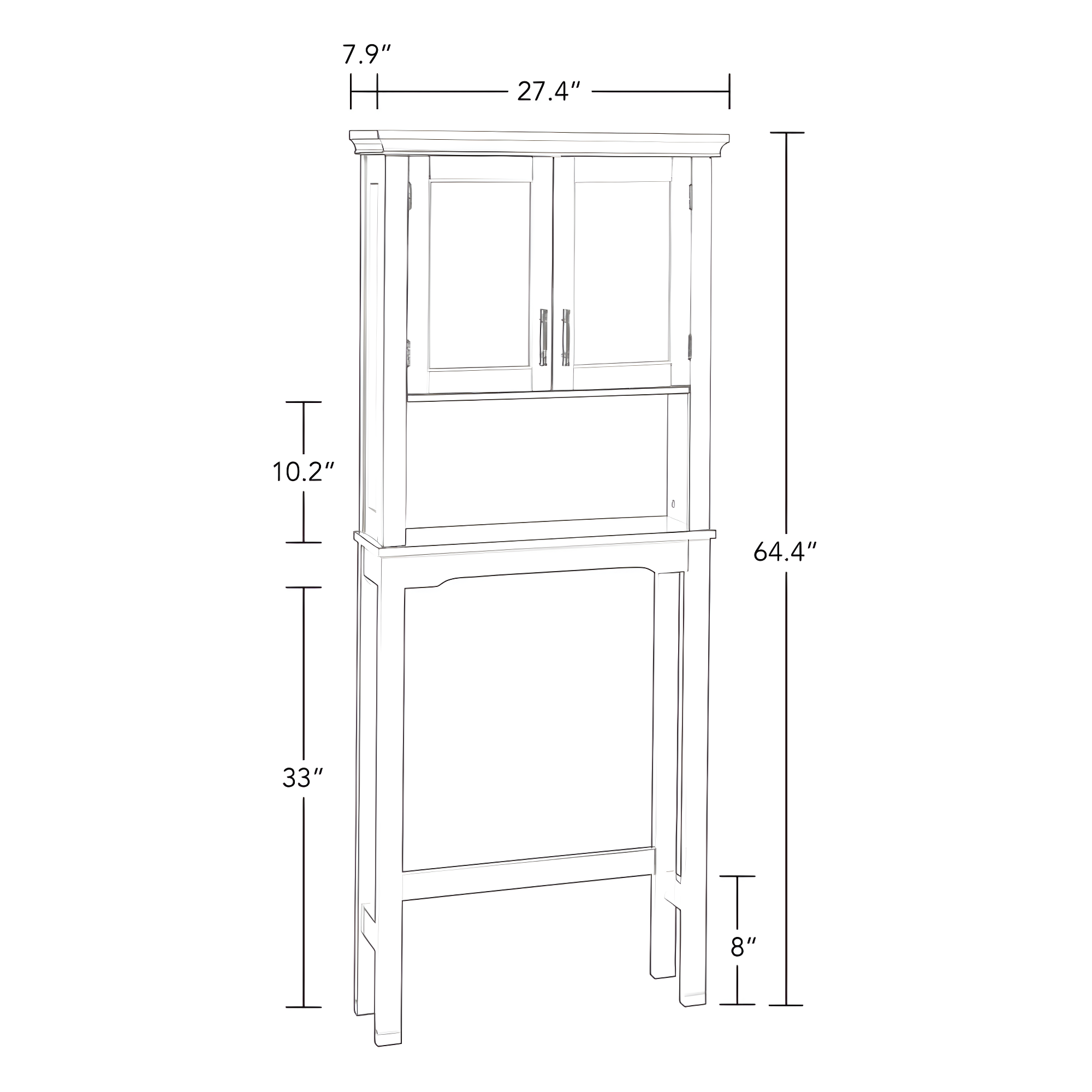 RiverRidge Home RiverRidge Somerset Over the Toilet Bathroom Spacesaver Wall Medicine Storage Cabinet with Adjustable Shelf