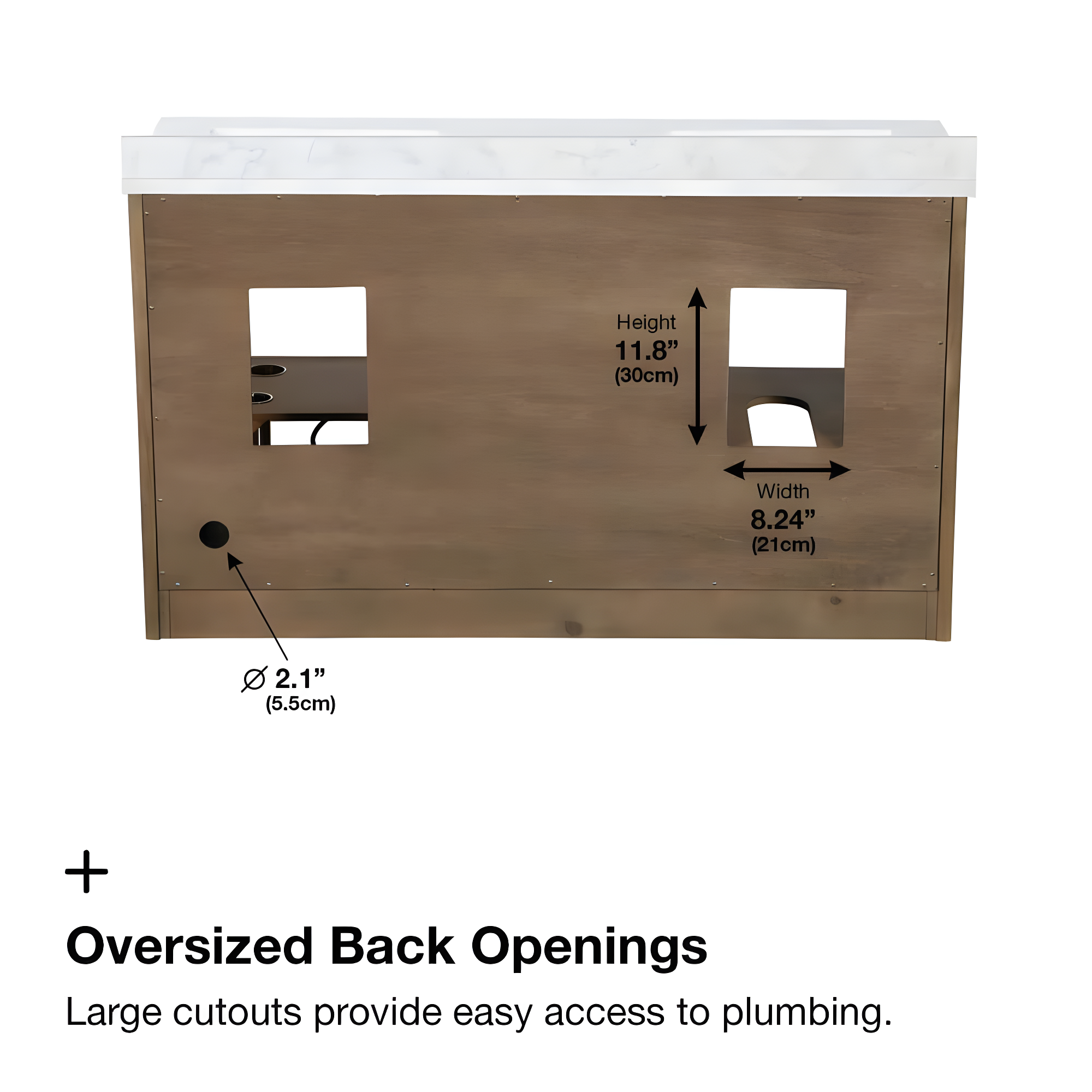 OVE Decors Tahoe 60" Double Bathroom Vanity