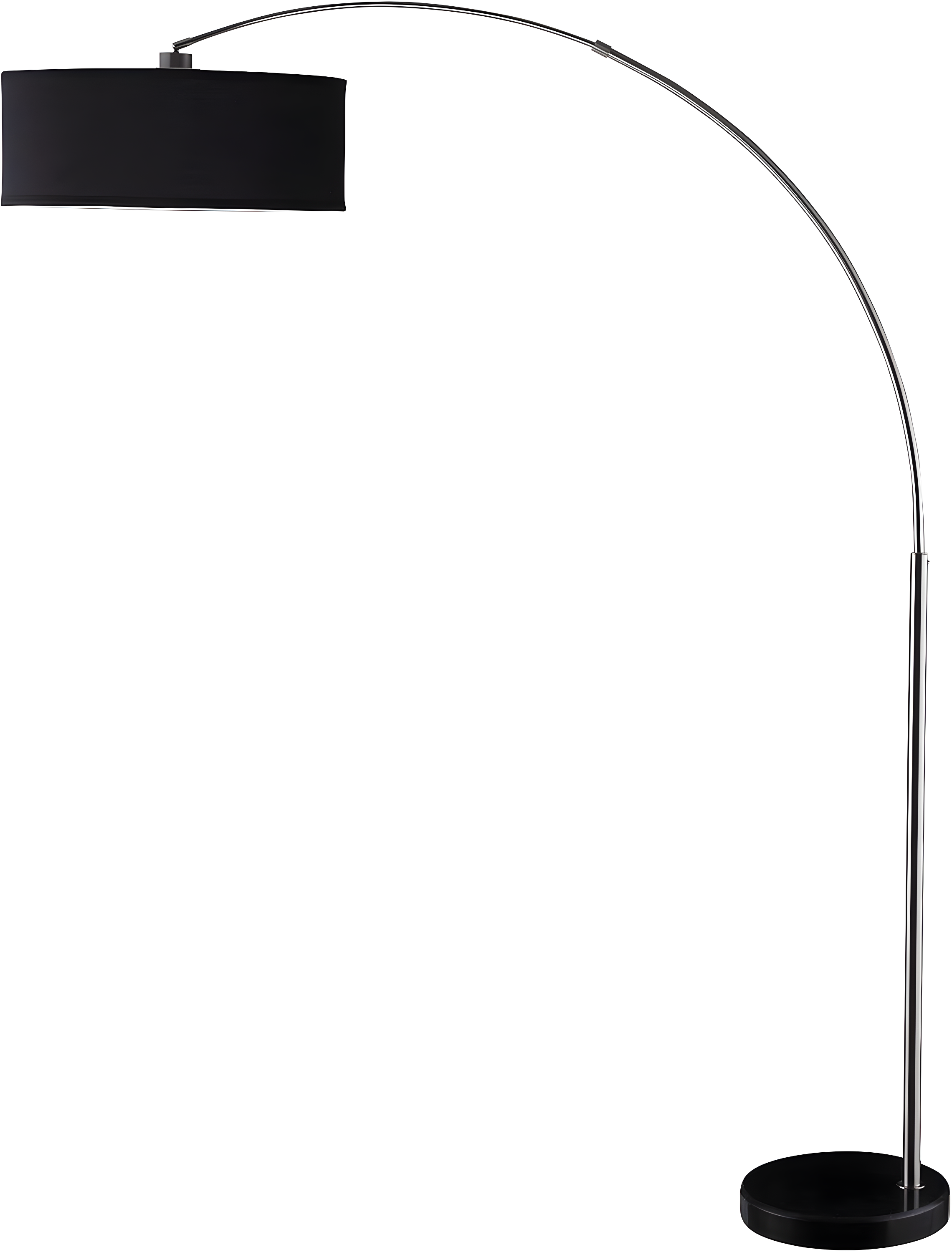 Coaster Contemporary Metal Pendant Drum Shade Floor Lamp in Black