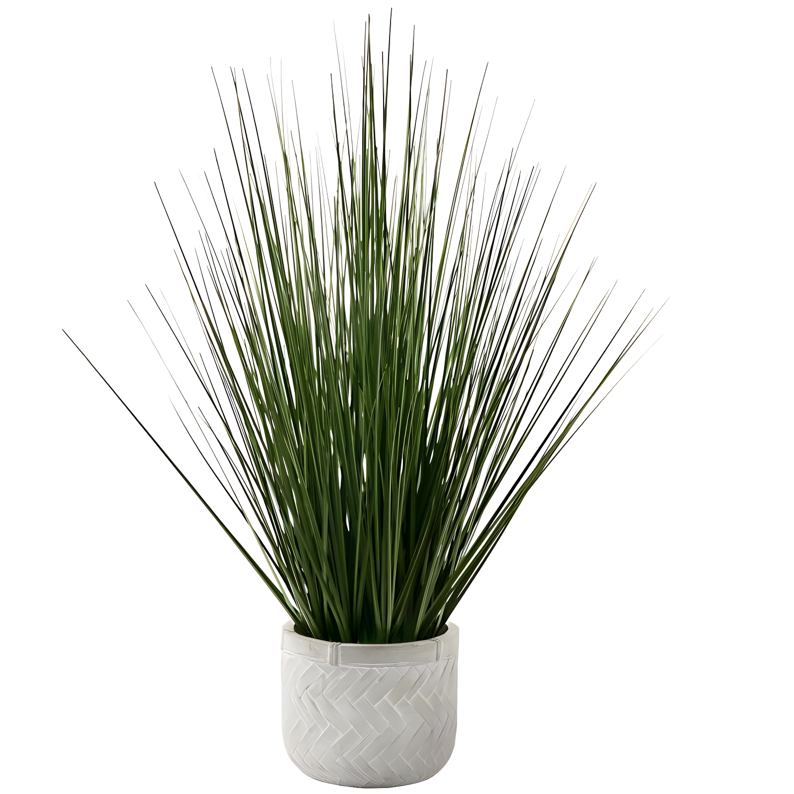 Monarch Specialties Artificial Plant 21 inch Tall Grass Indoor Faux Fake Table Greenery Potted Real Touch Decorative Green Grass White Pot