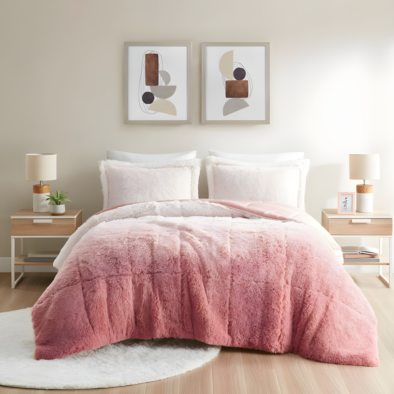 Intelligent Design Brielle Malea Shaggy Faux Fur Comforter Mini Set