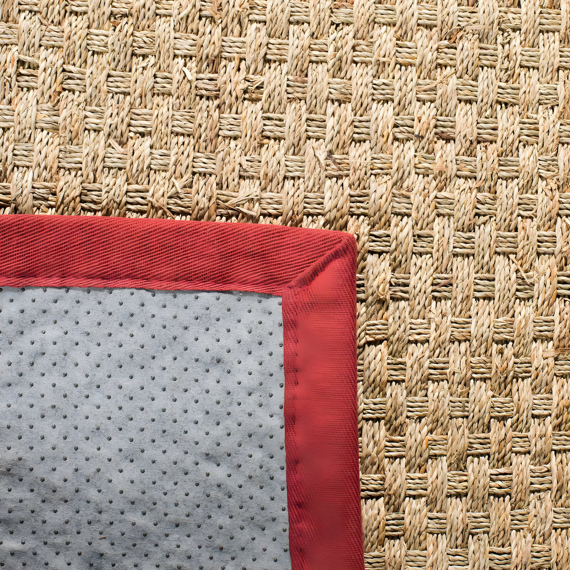 Natural Fiber NF114 Power Loomed Indoor Area Rug - Natural/Red - 4'x6' - Safavieh.