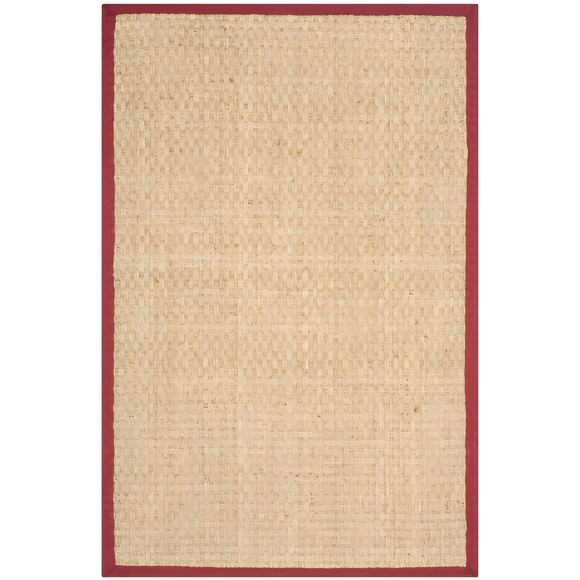 Natural Fiber NF114 Power Loomed Indoor Area Rug - Natural/Red - 4'x6' - Safavieh.