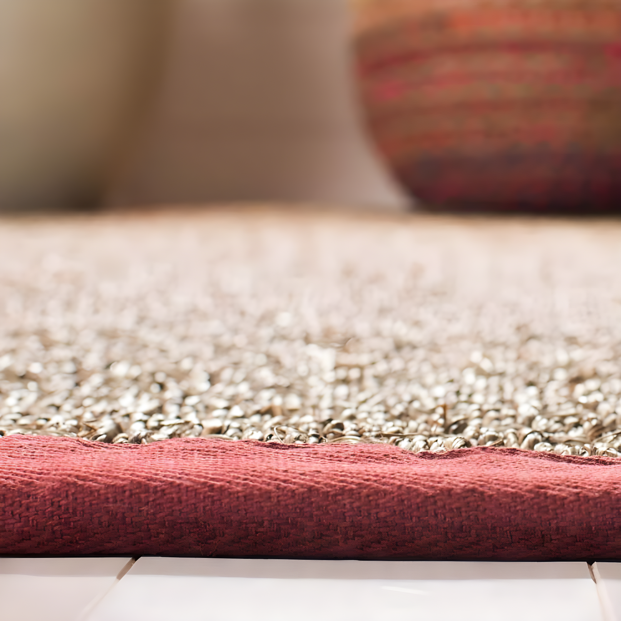 Natural Fiber NF114 Power Loomed Indoor Area Rug - Natural/Red - 4'x6' - Safavieh.