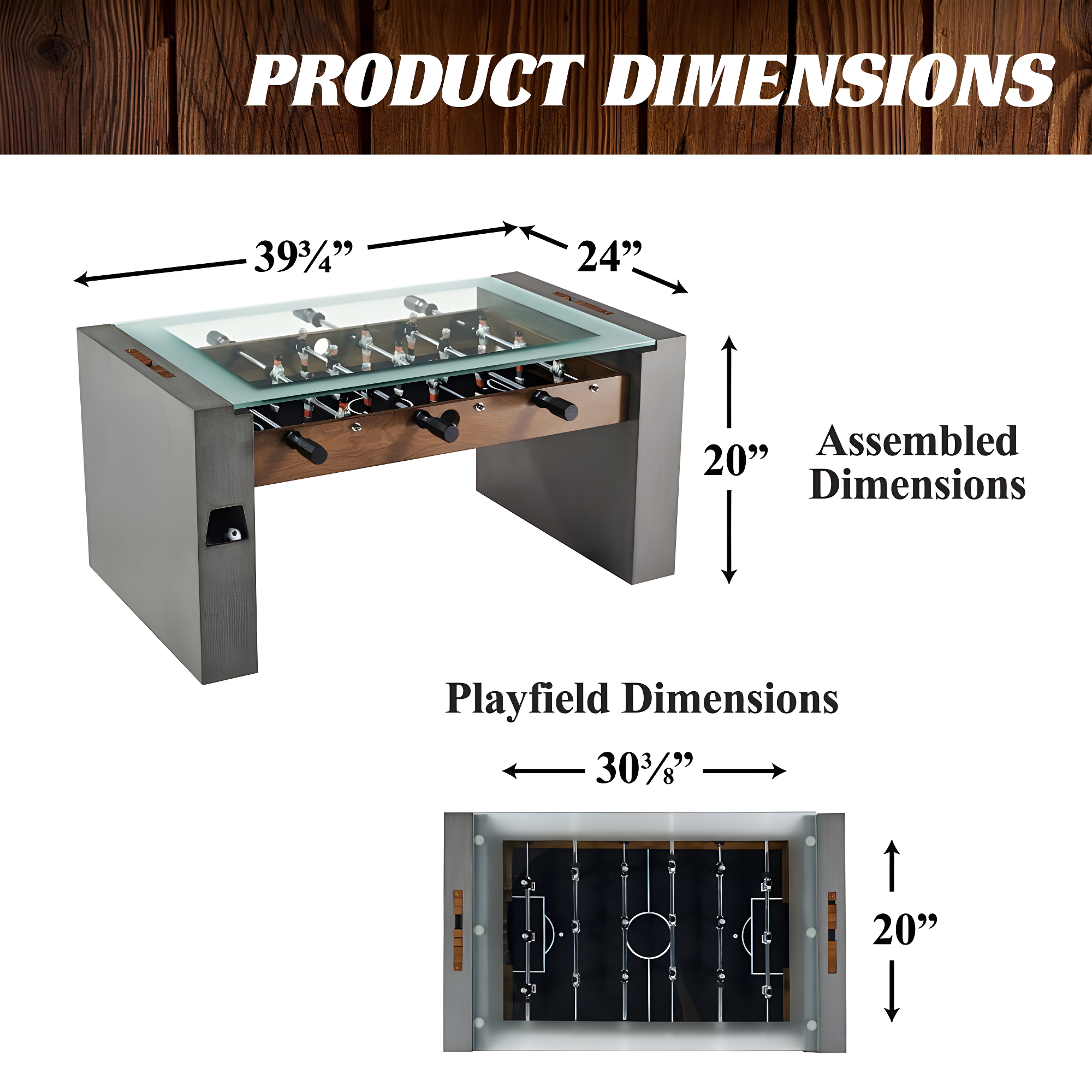 Barrington Billiards Company 40"Solid Wood Foosball Table