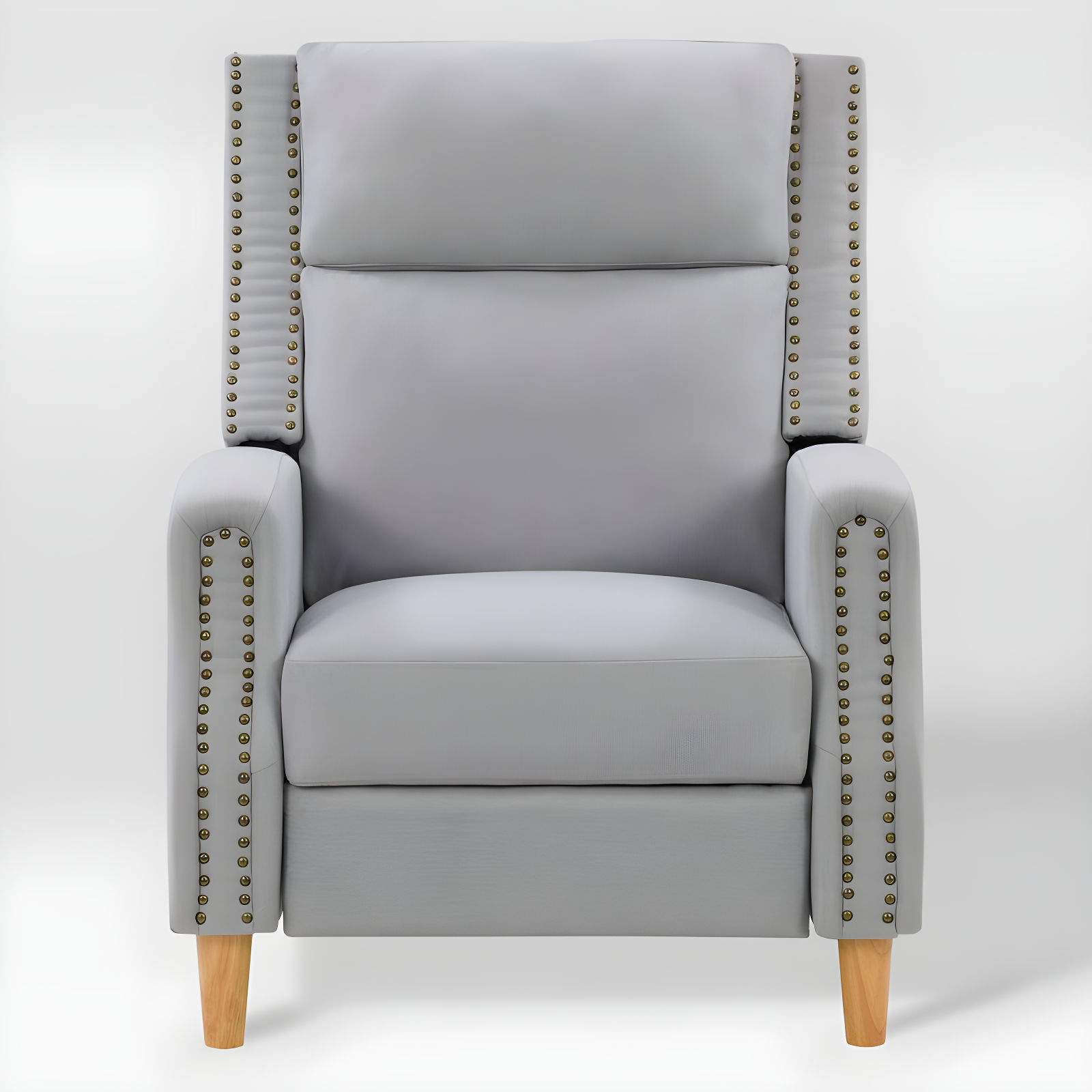 Woolbright Upholstered Manual Pushback Recliner Armchair