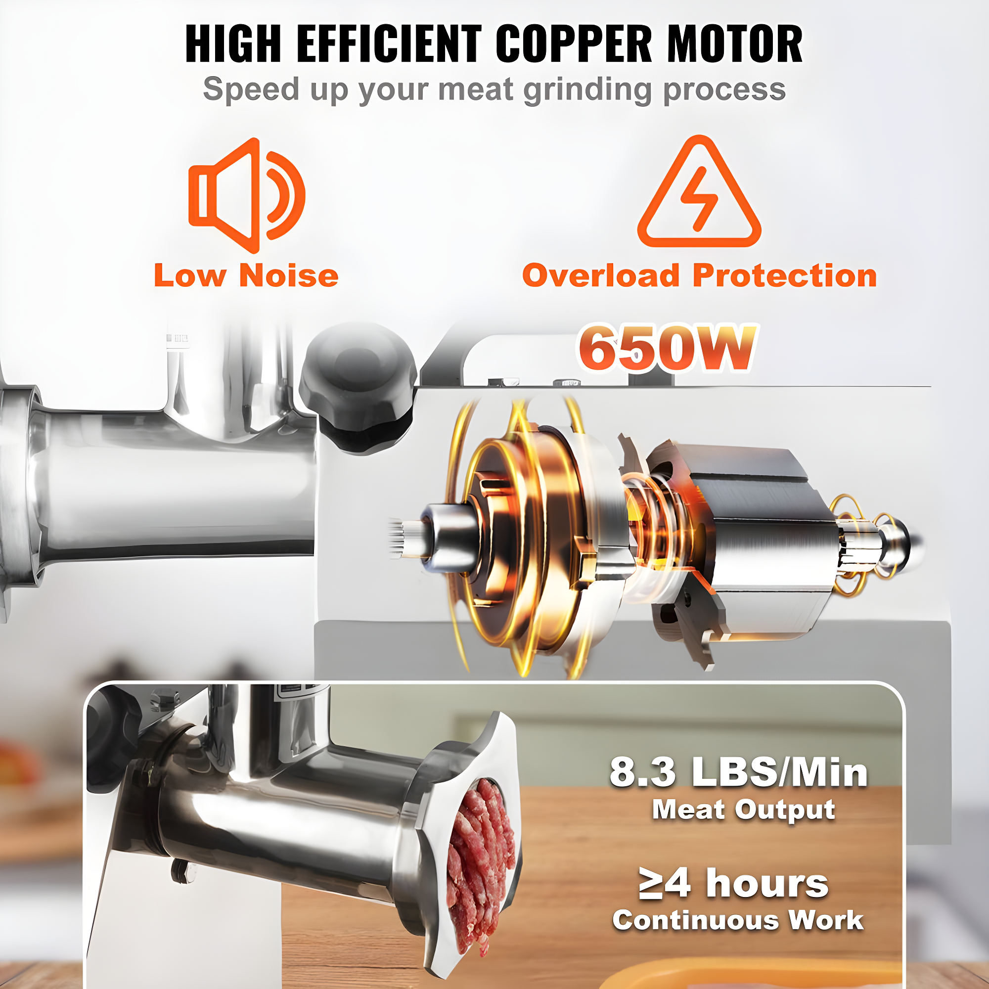VEVOR Stainless Steel Electric Meat Grinder | Wayfair