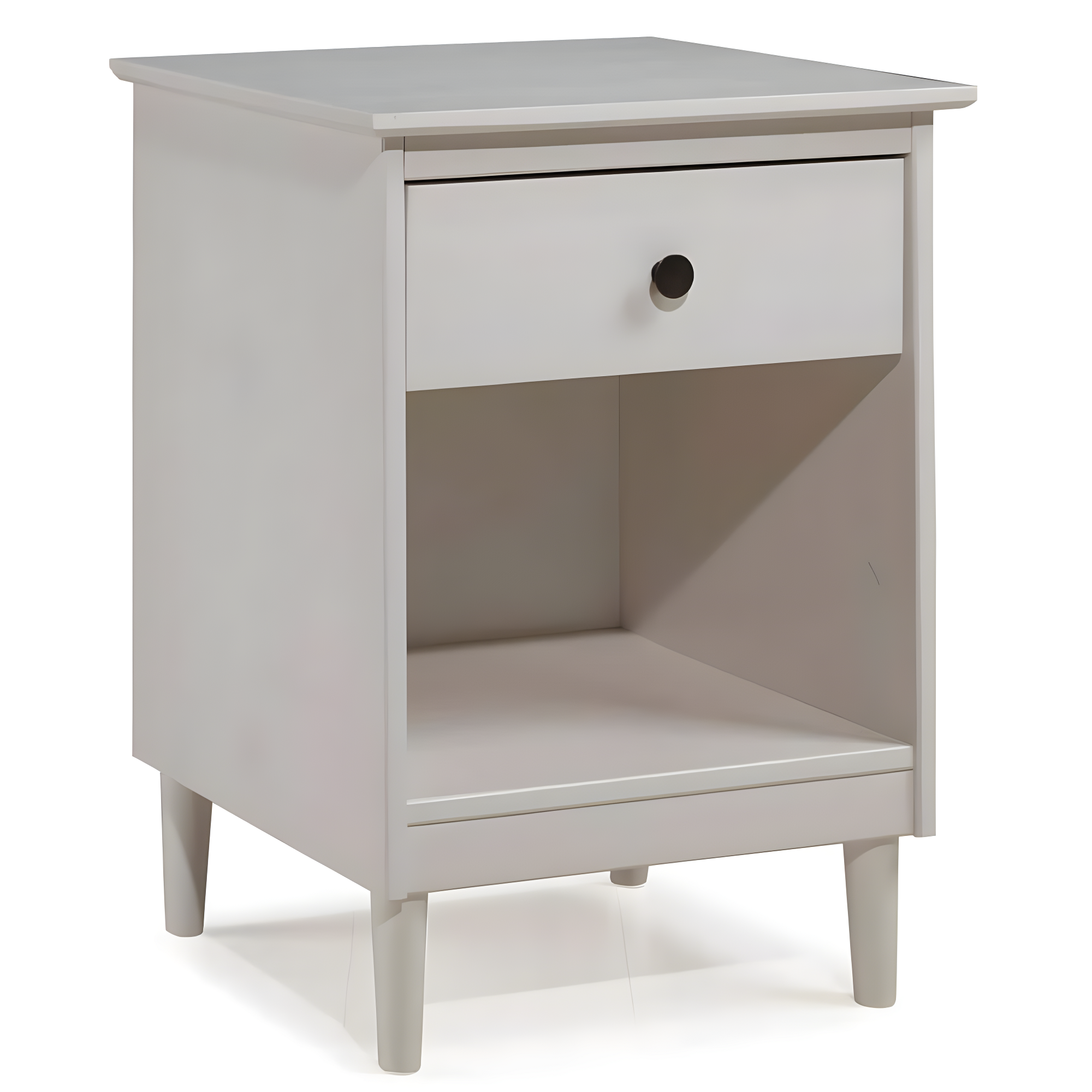 Mags Solid Wood Groove 2-Drawer Nightstand