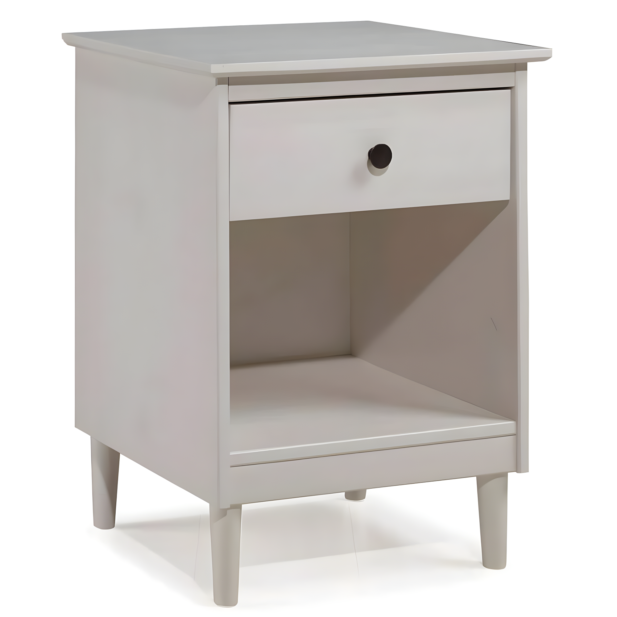 Mags Solid Wood Groove 2-Drawer Nightstand