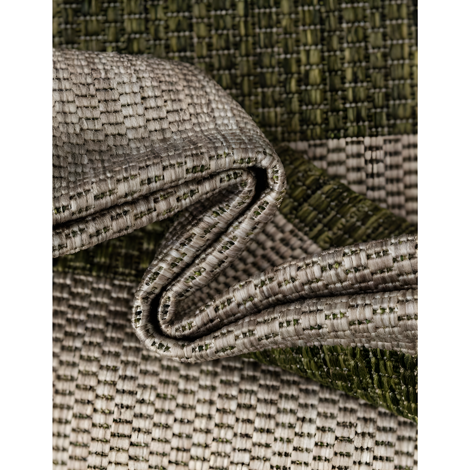 Unique Loom 7' 1 x 10' 0 Rectangle Indoor/Outdoor Striped Green Area Rug