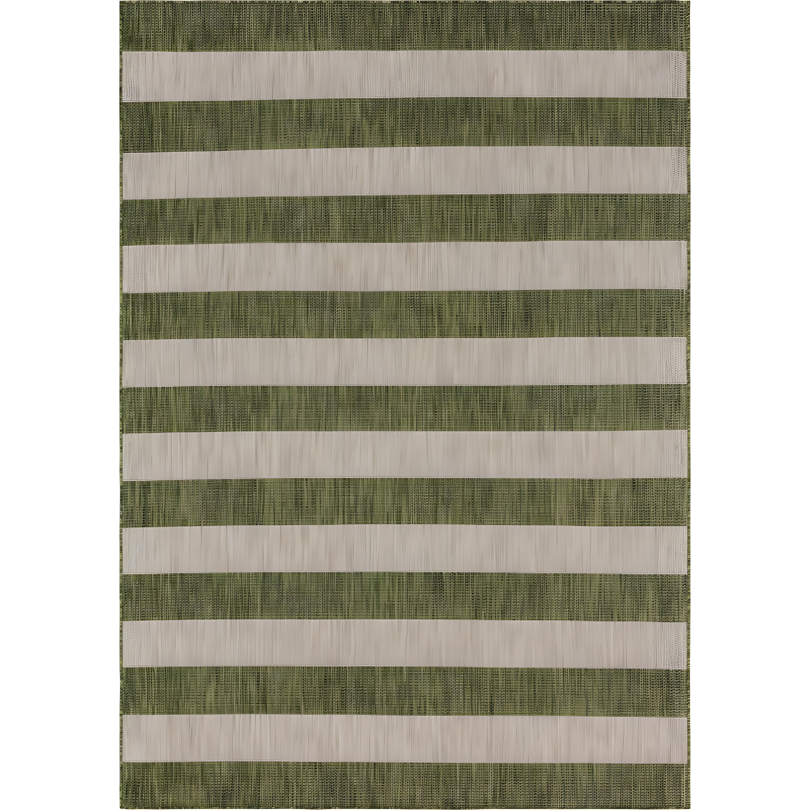 Unique Loom 7' 1 x 10' 0 Rectangle Indoor/Outdoor Striped Green Area Rug