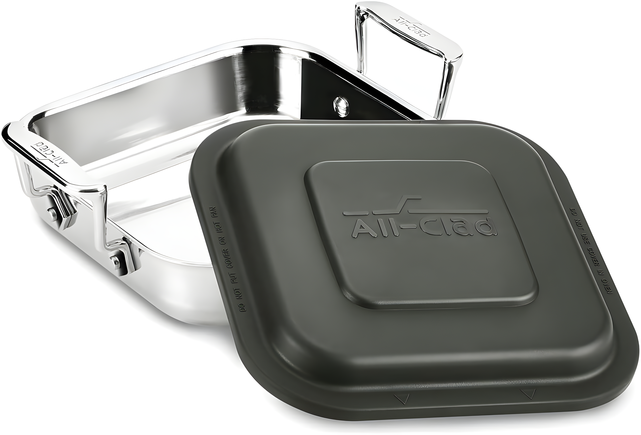 All-Clad 8" Stainless Steel Square Baker with Lid, Gourmet Accessories, Silver
