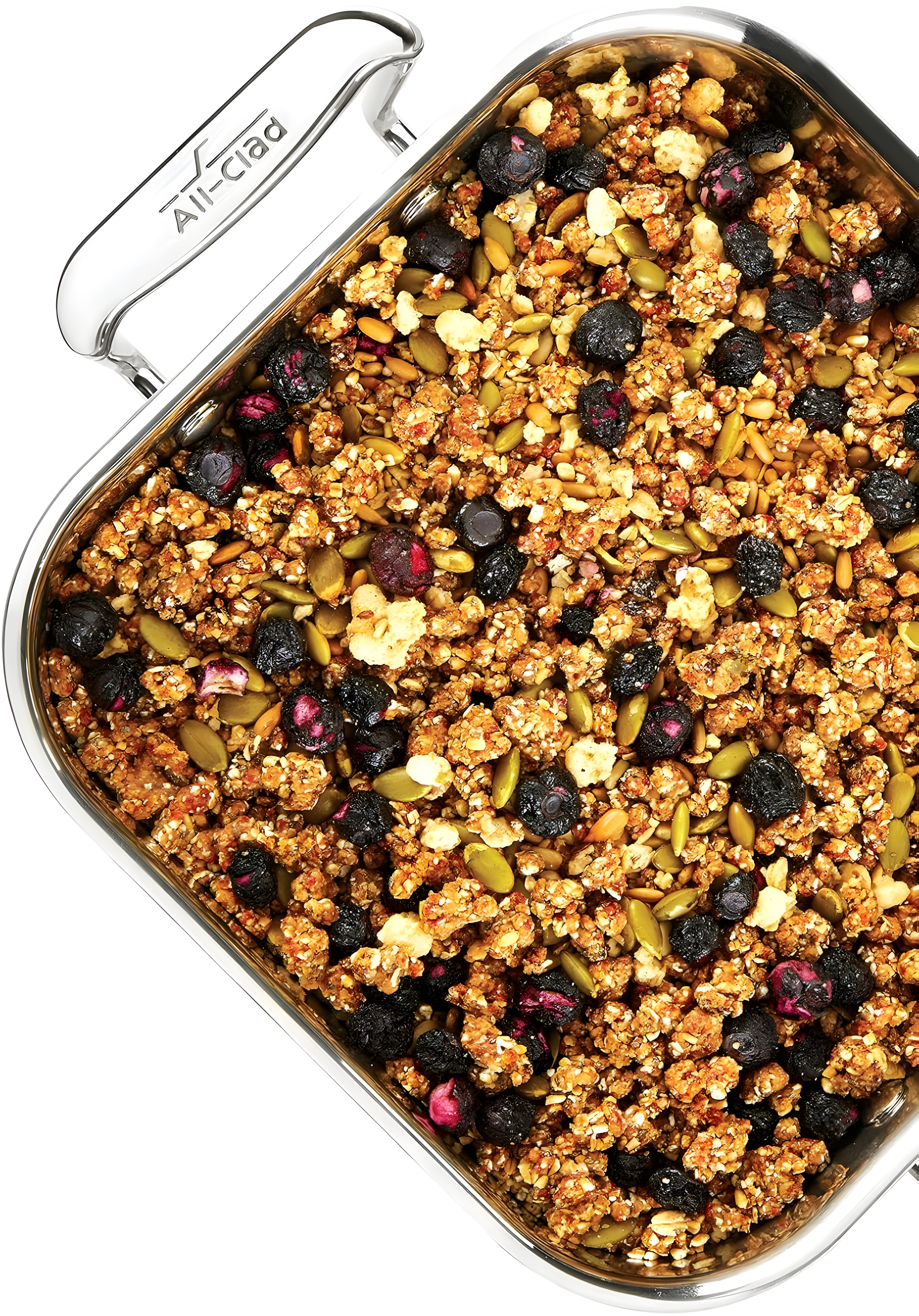 All-Clad 8" Stainless Steel Square Baker with Lid, Gourmet Accessories, Silver