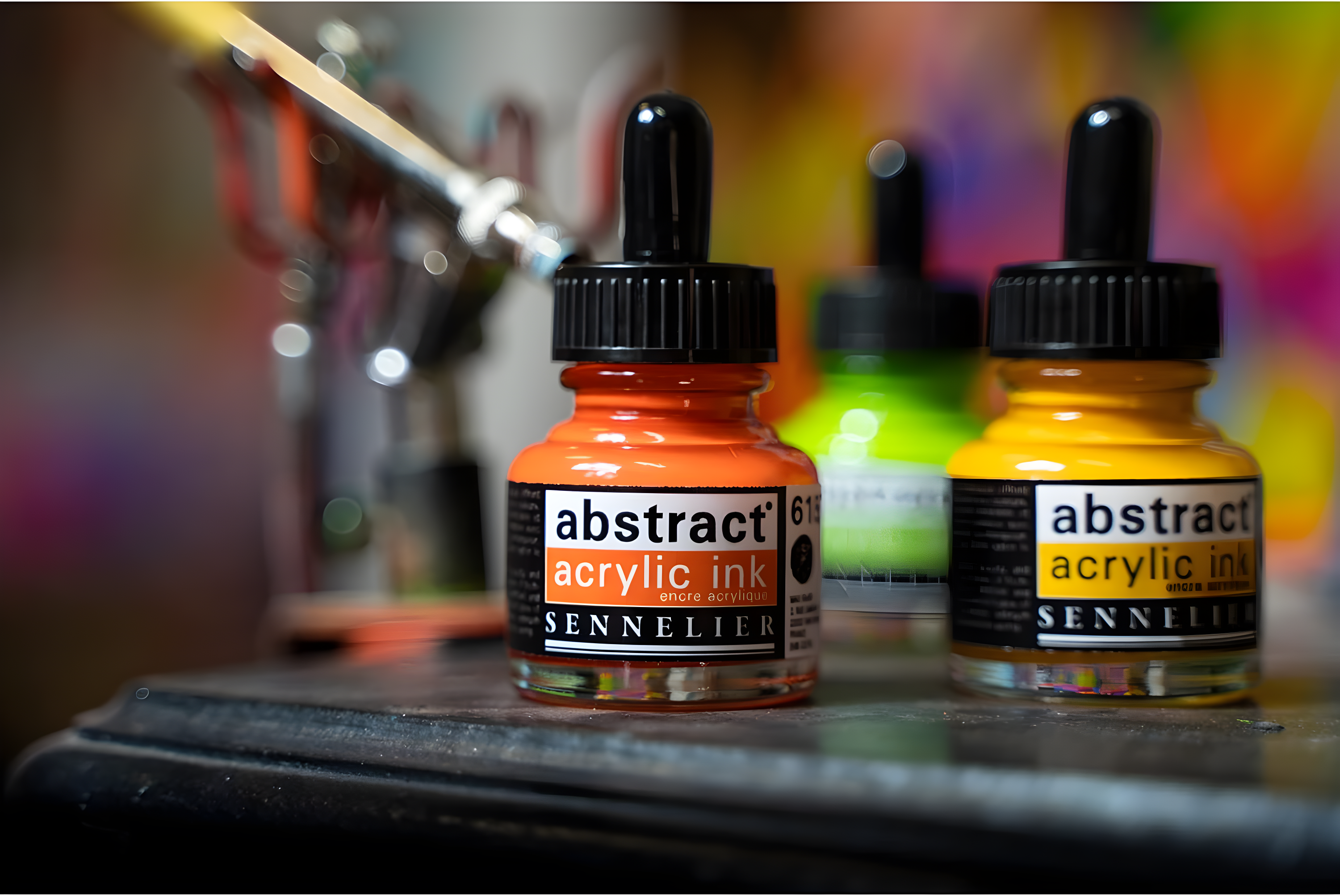 Indigo Blue 30ml Acrylic Ink with Dropper Top