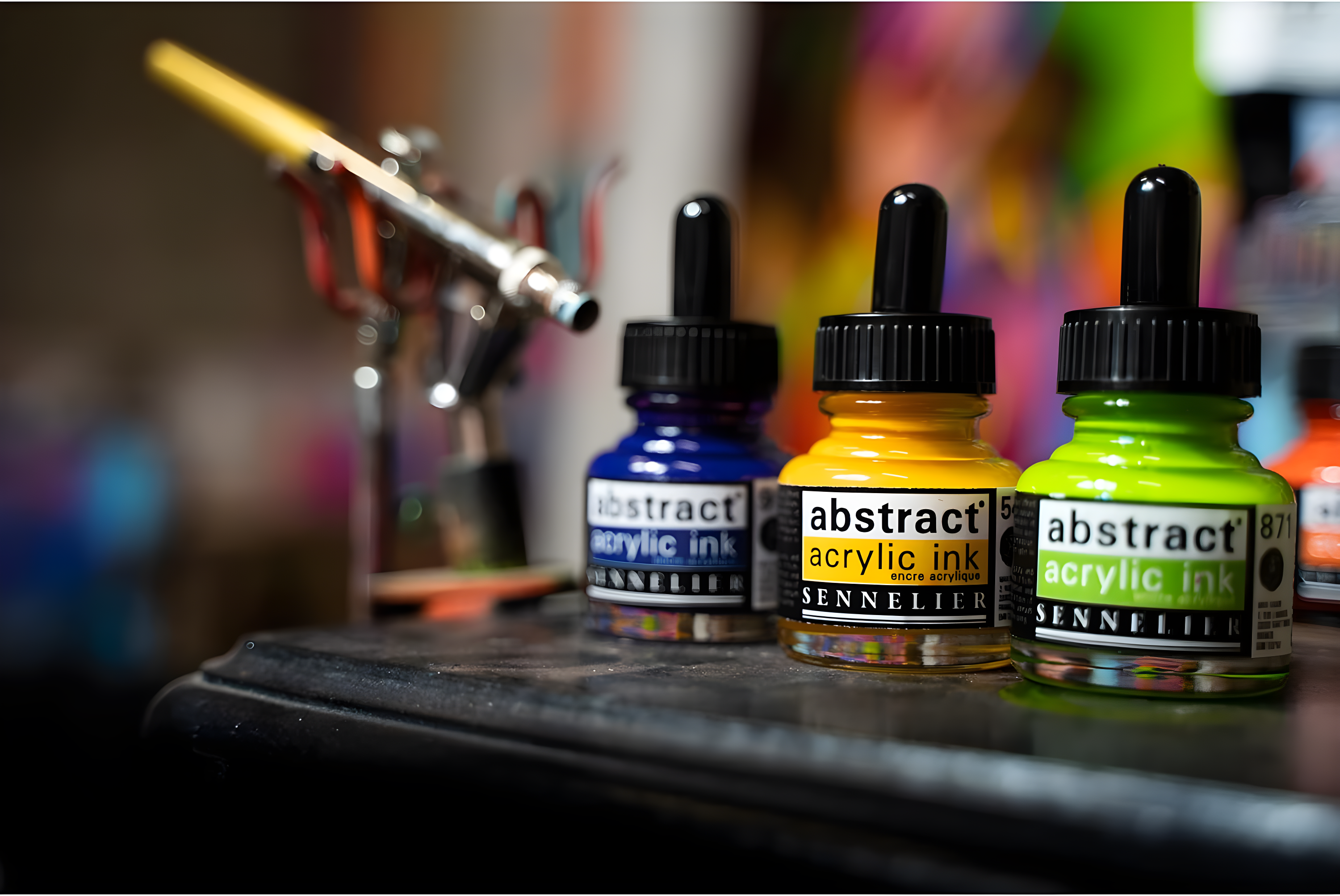 Indigo Blue 30ml Acrylic Ink with Dropper Top