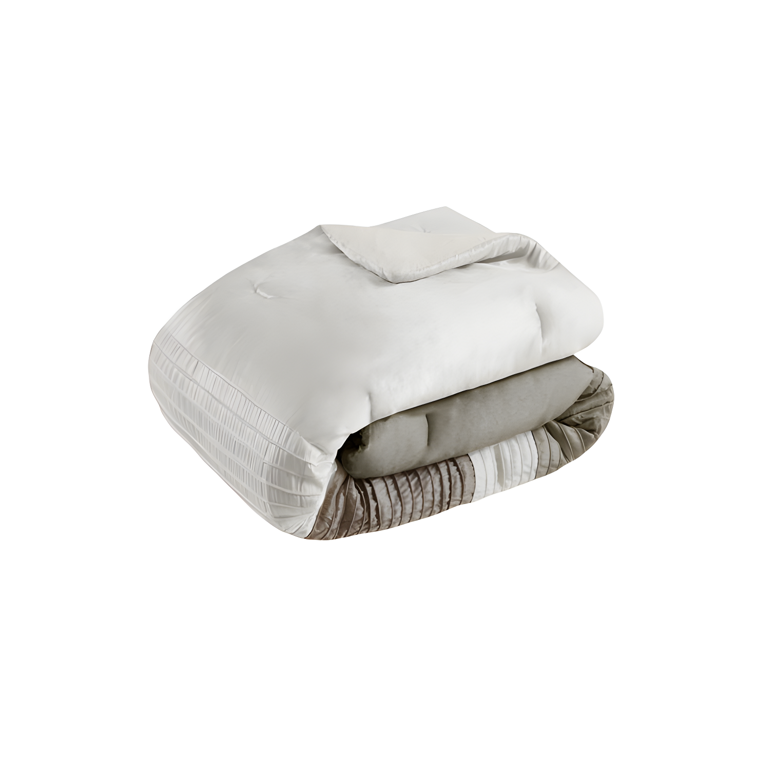 Madison Park Amherst 7 Piece Striped and Pleated Comforter Set