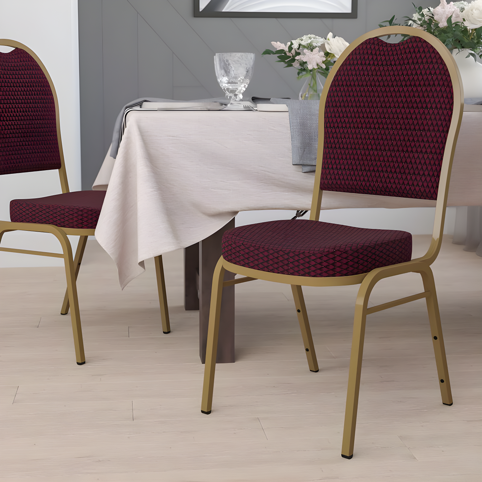 Flash Furniture Ymir Dome Back Stacking Banquet Chair & Reviews | Wayfair