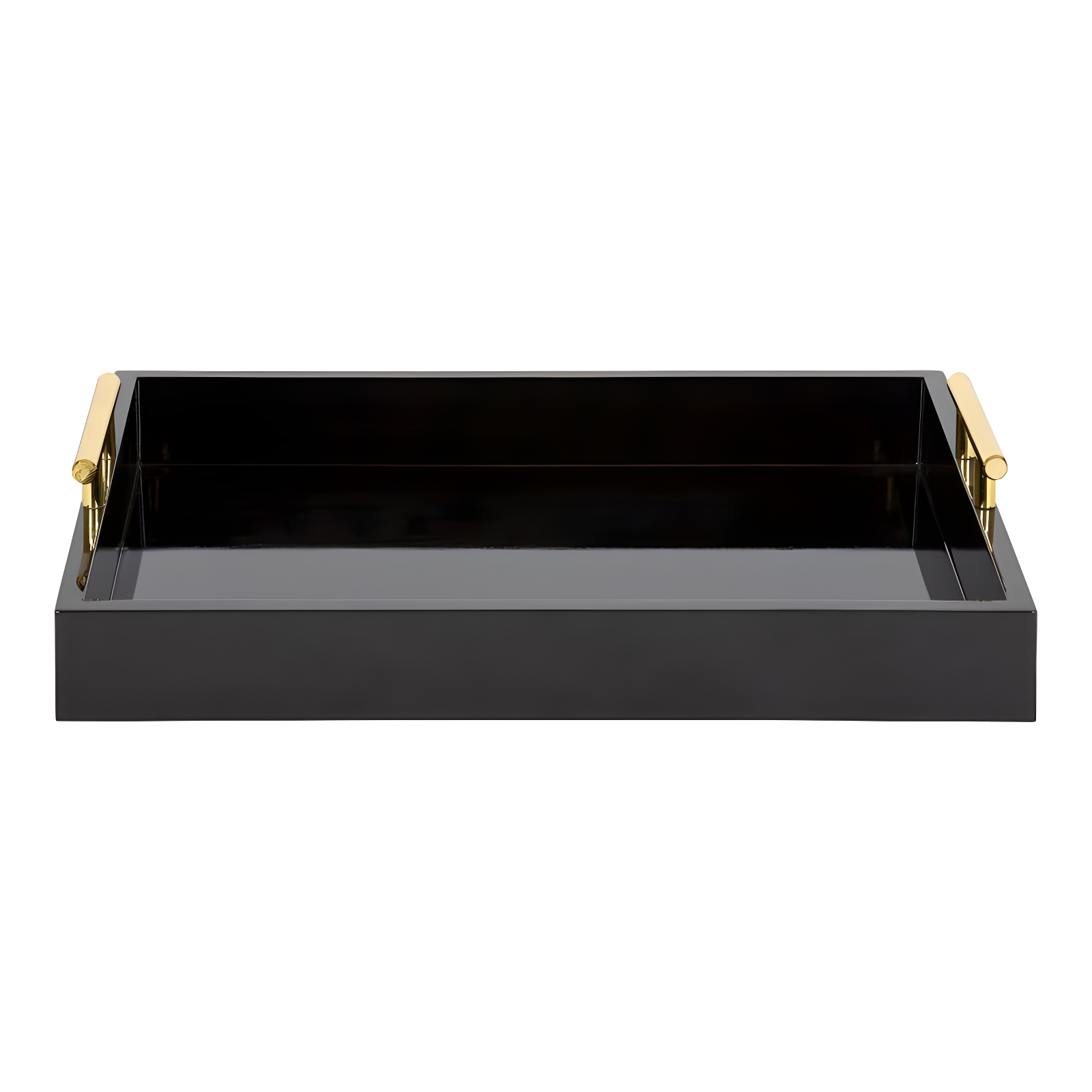 Kate and Laurel Lipton Tray, 16.5x12.25, Black and Gold
