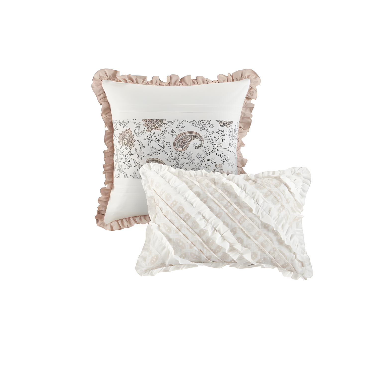 Madison Park Dawn 6 Piece Cotton Percale Quilt Set with Throw Pillows