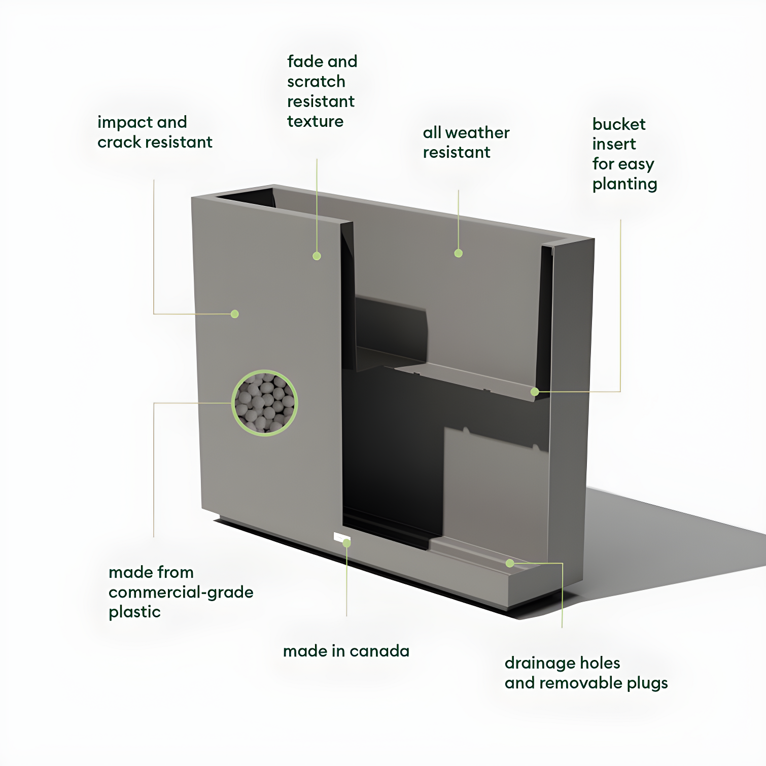Block Series Span Planter