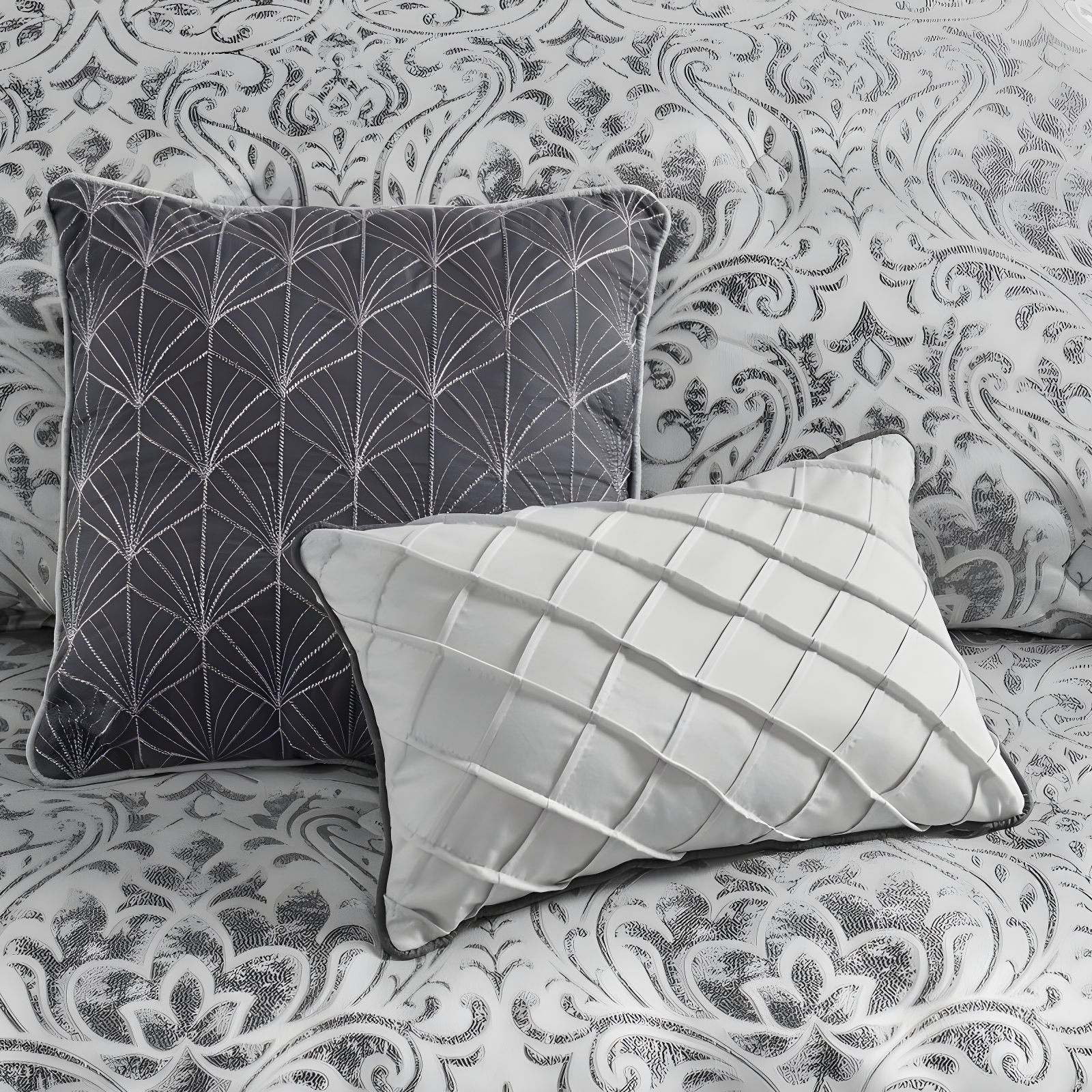 Emilia 12 Piece Jacquard Comforter Set with Bed Sheets