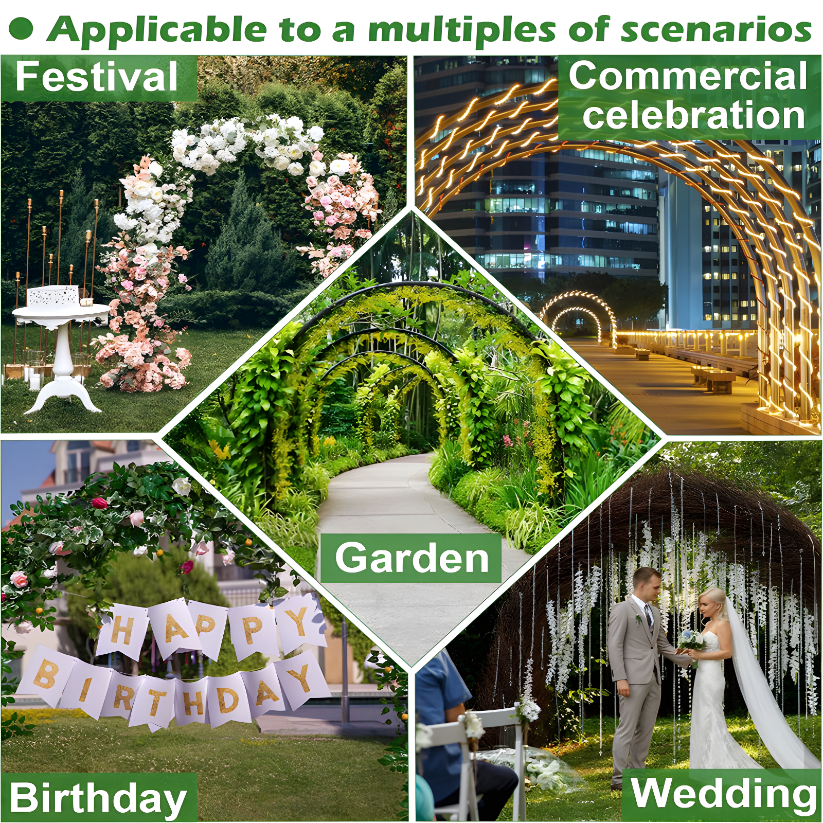 Garden Arch 7.2 Feet Wide By 9.2 Feet High