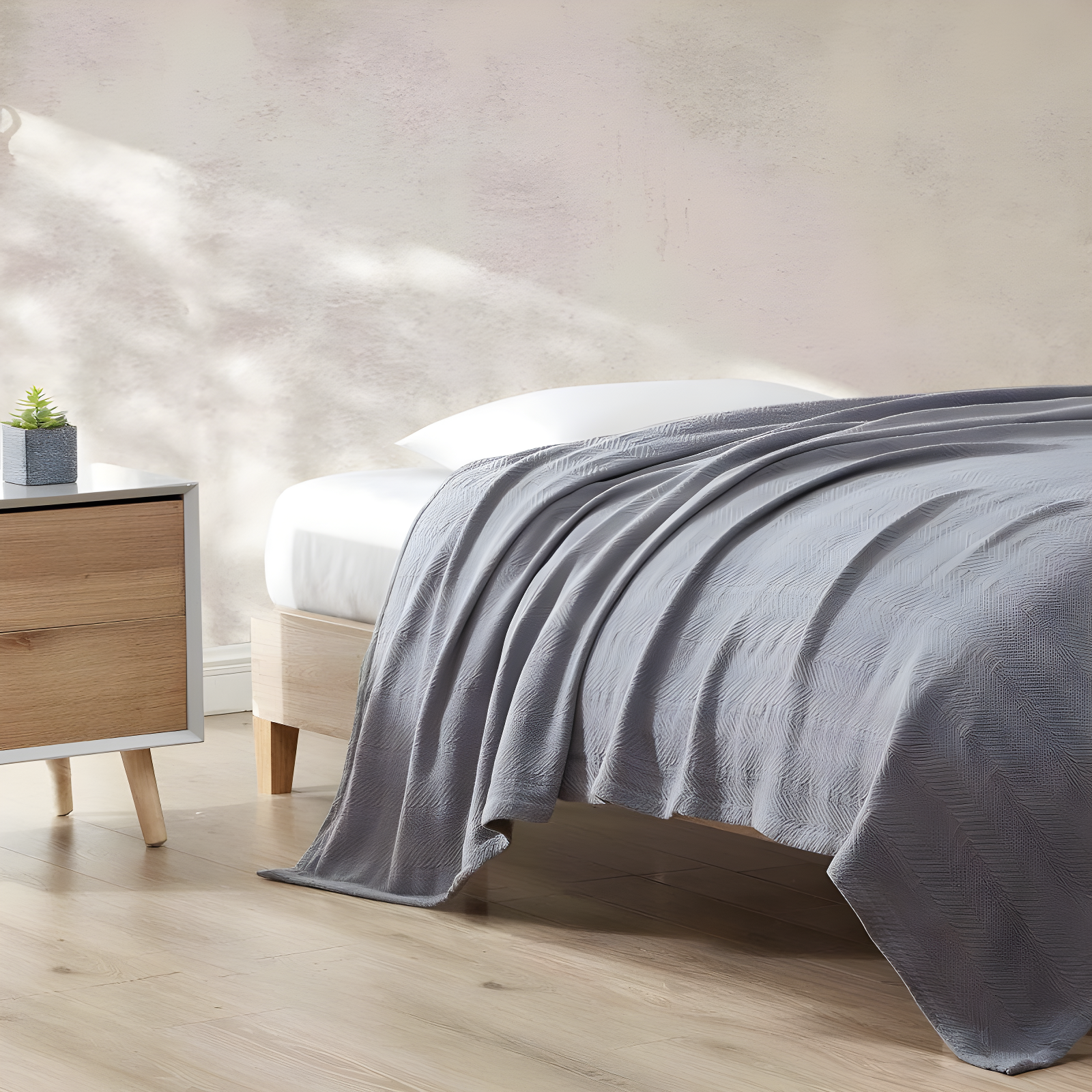 Eddie Bauer Herringbone Cotton Reversible Blanket
