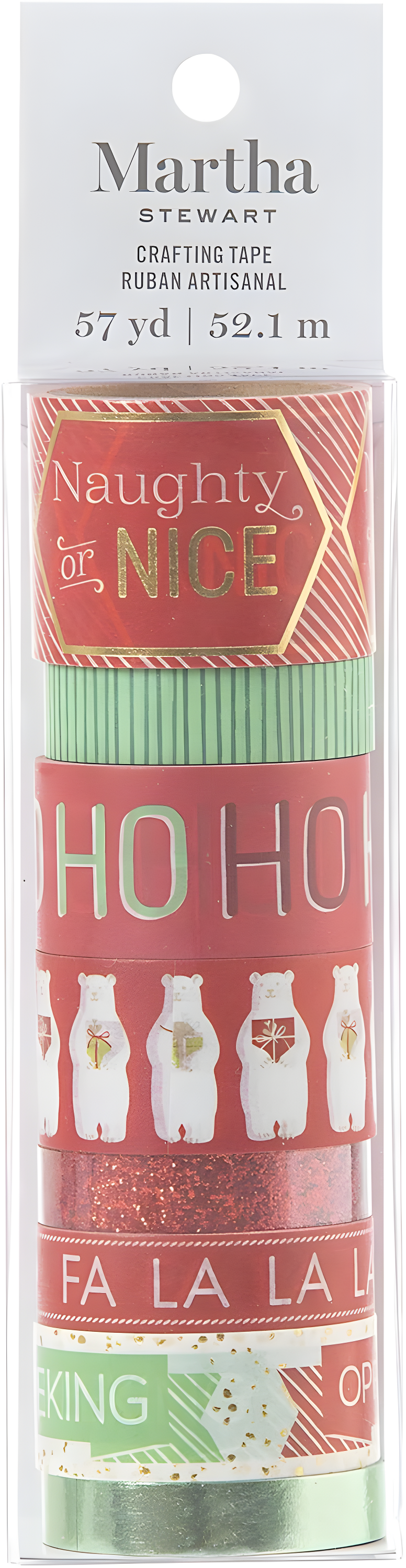 Martha Stewart Crafts Assorted Christmas Washi Tape, 8 Pieces