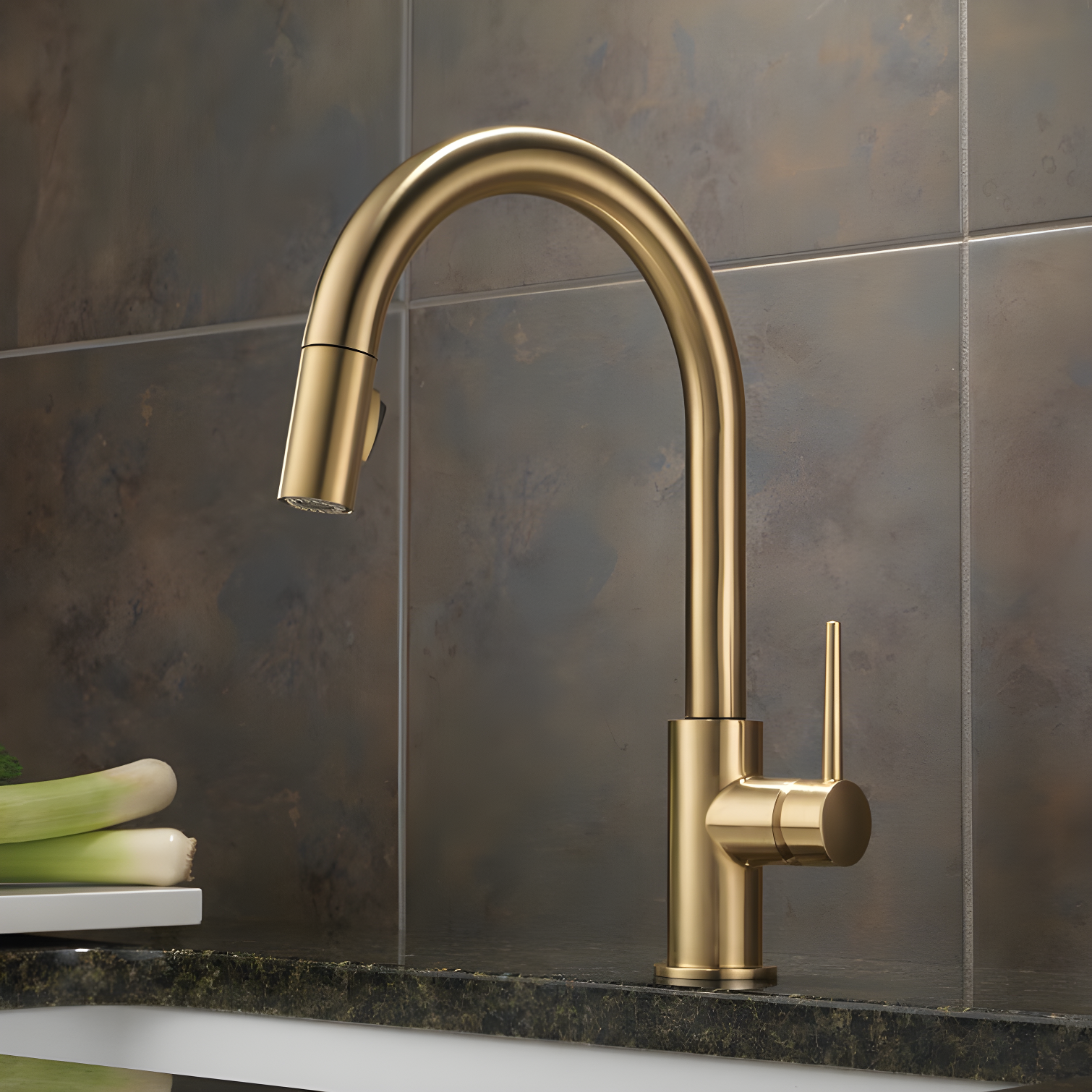 Trinsic Pull Down Sprayer Kitchen Sink Faucet, Single Handle Kitchen Faucet