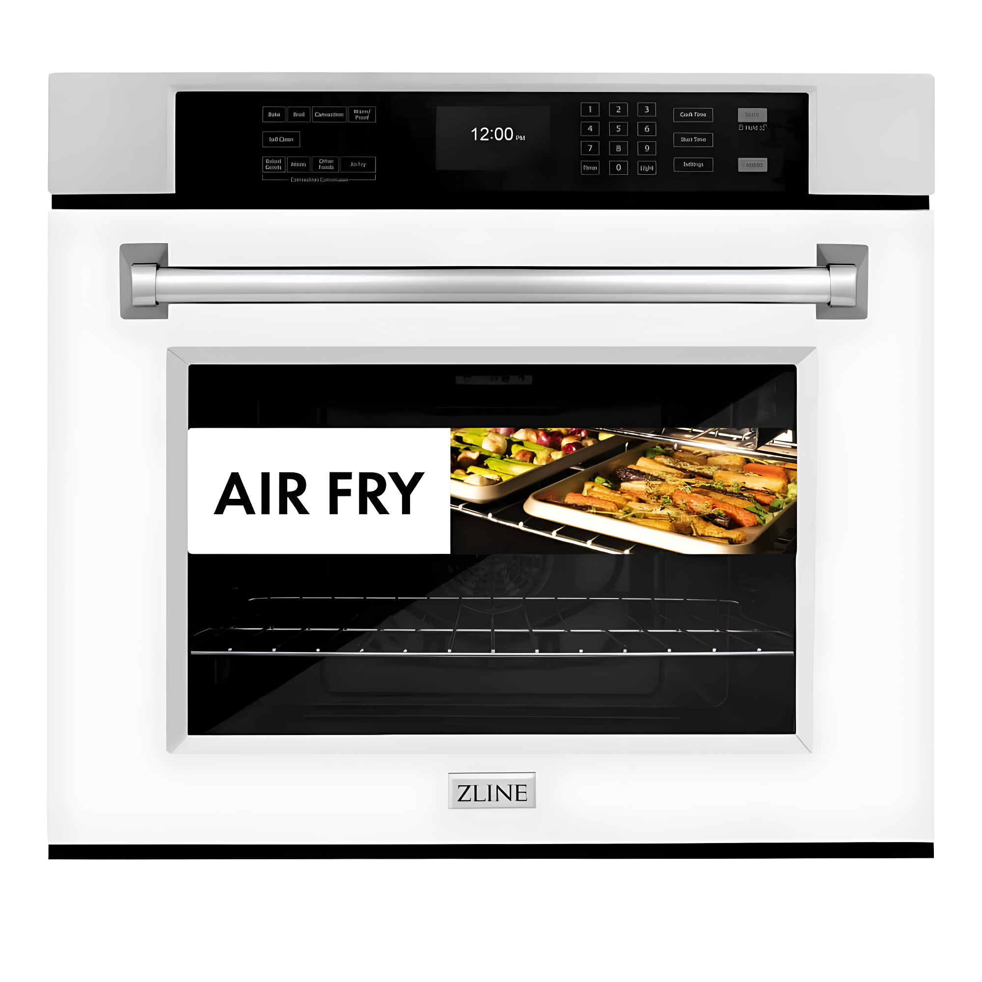 30-Inch Stainless Steel and Matte White Convection Wall Oven