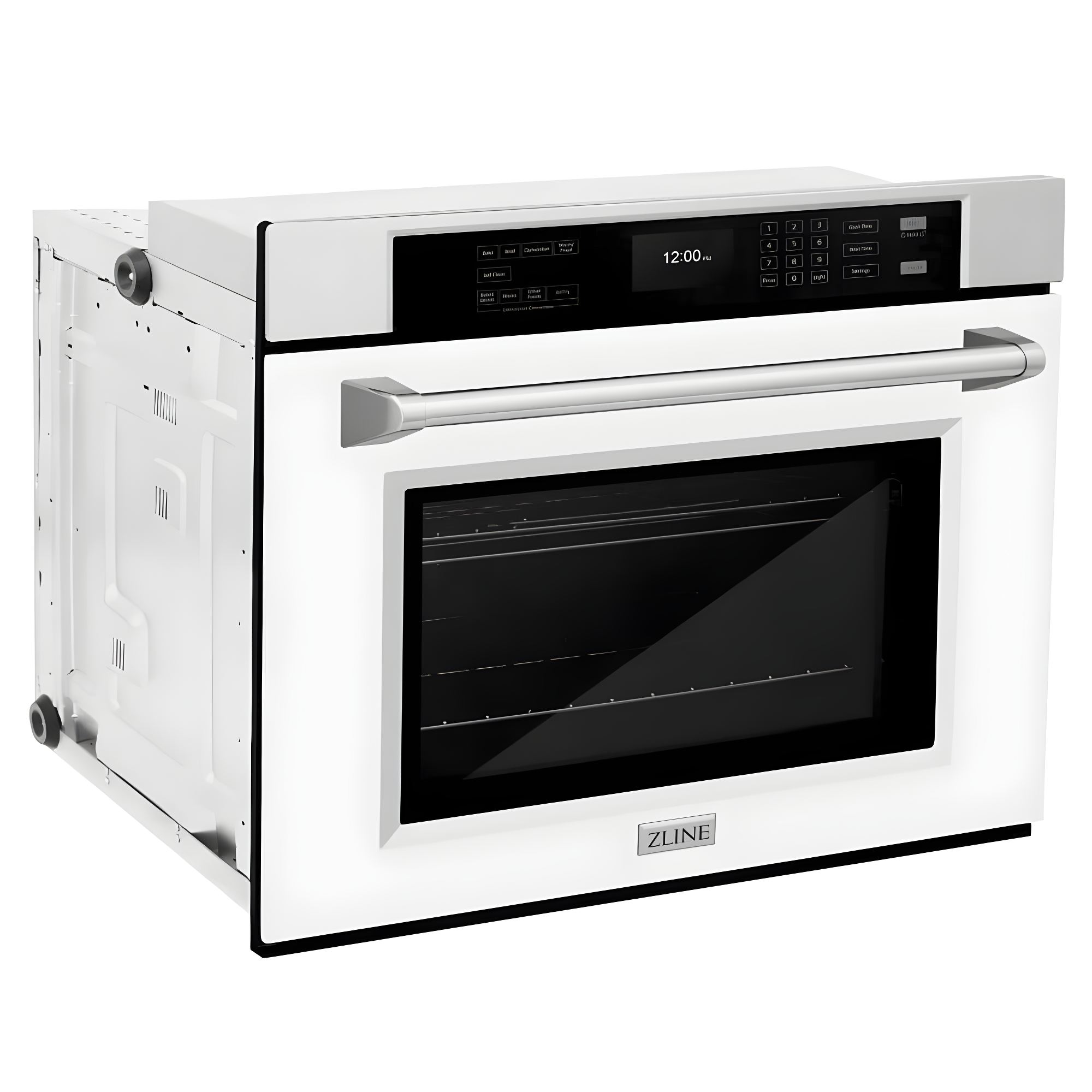 30-Inch Stainless Steel and Matte White Convection Wall Oven