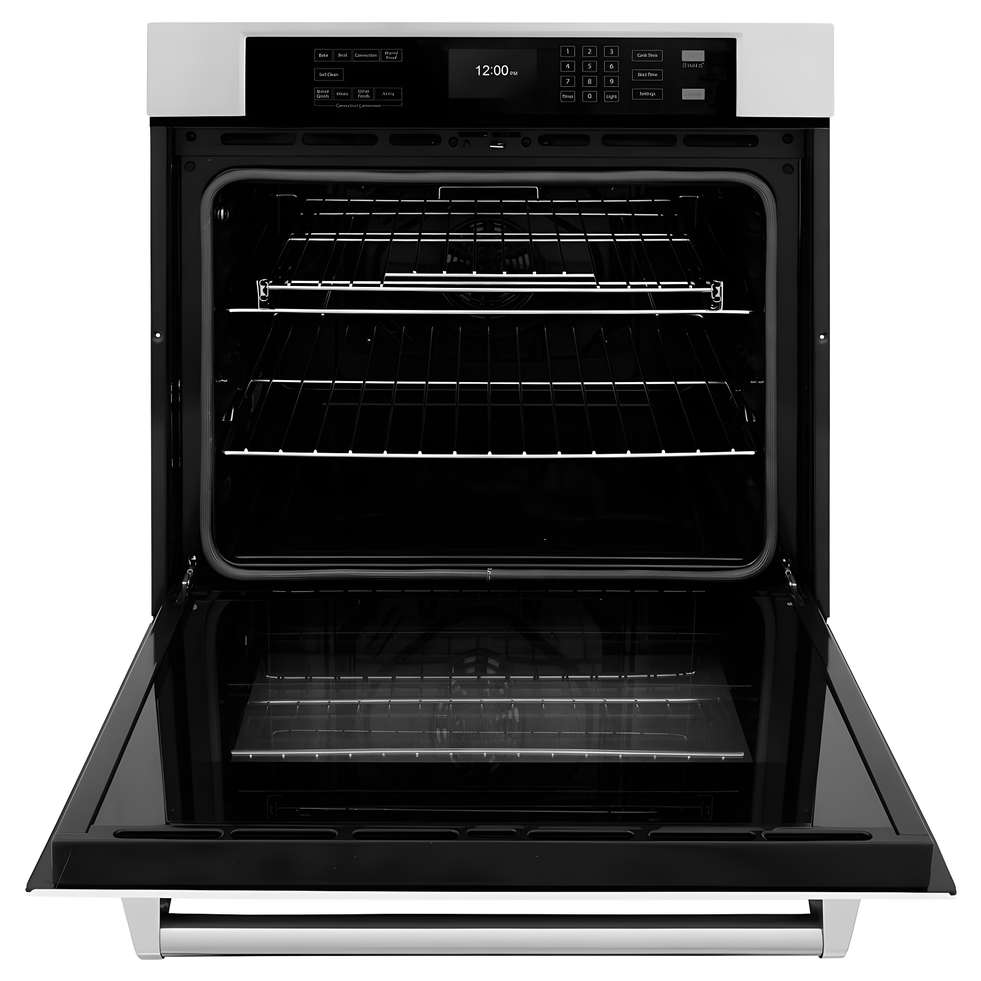 30-Inch Stainless Steel and Matte White Convection Wall Oven