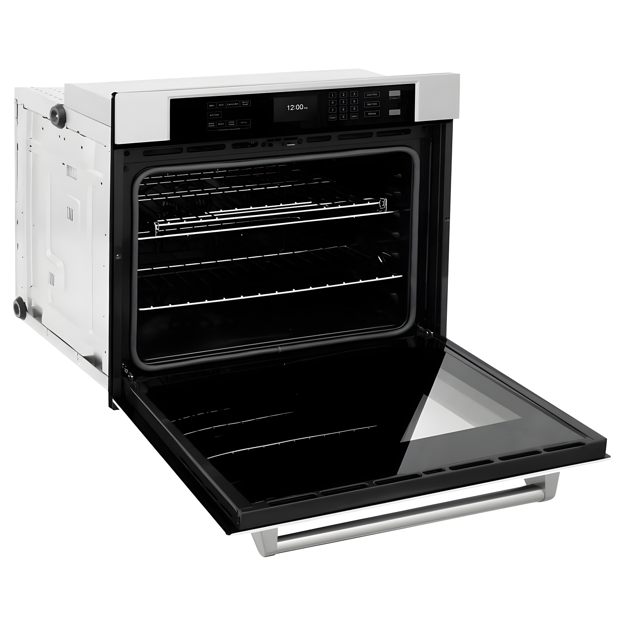 30-Inch Stainless Steel and Matte White Convection Wall Oven