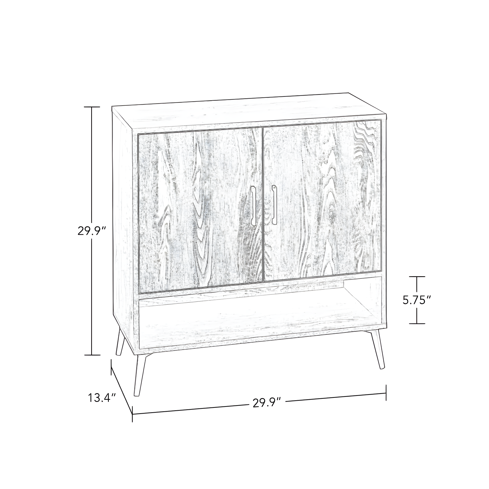 RiverRidge Woodbury Shoe Cabinet Organizer 12 Pair Shoe Rack Entryway Storage Cabinet with Open & Adjustable Interior Shelves Weathered Woodgrain