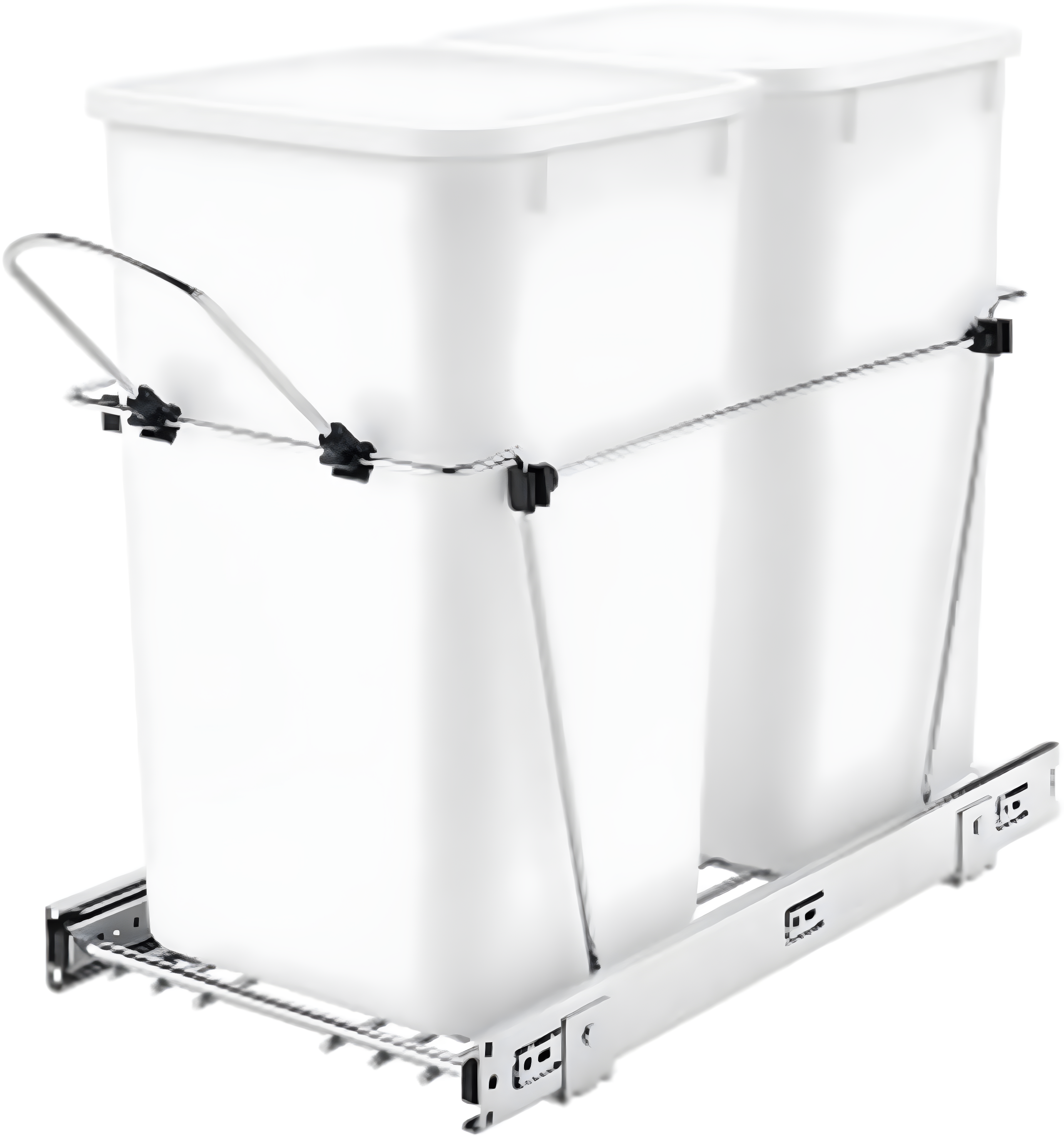 Rev-A-Shelf Double Sliding Pull-Out Waste Bin Containers