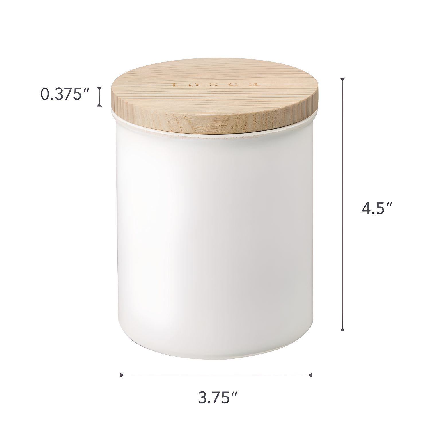 Tosca Yamazaki Home Ceramic Canister, Dry Food Kitchen Storage Container, Plain, 15.25 oz. Airtight
