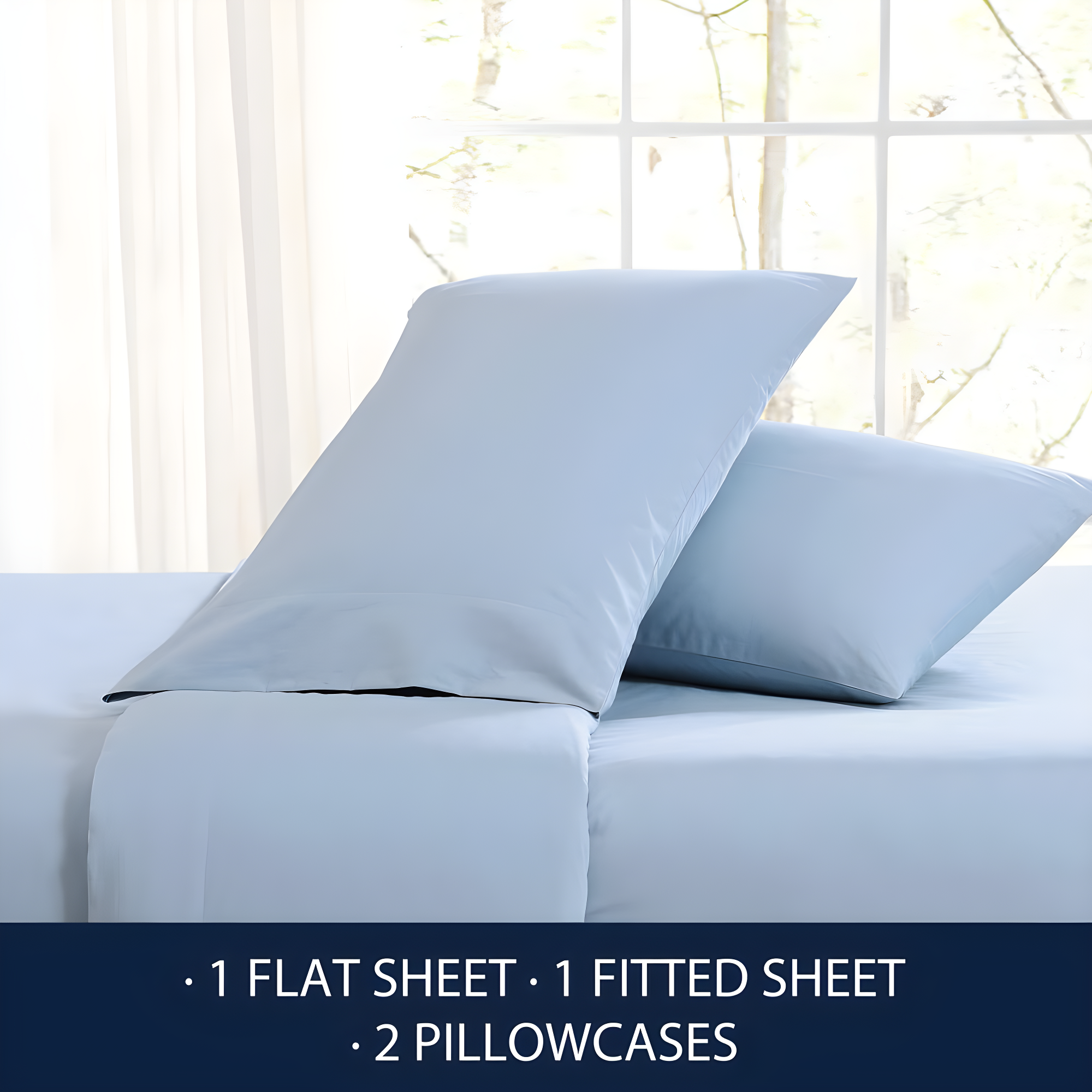 Nautica Solid Cotton Percale Sheet Sets